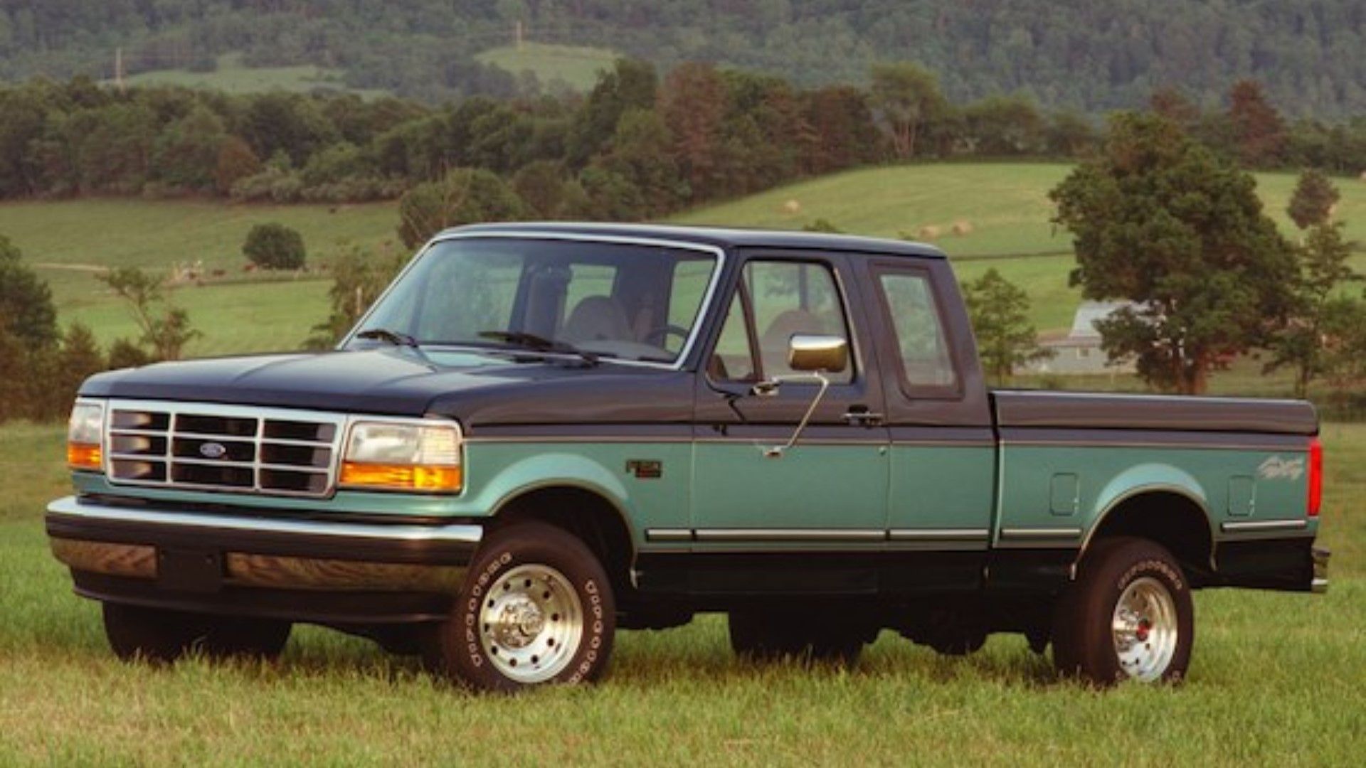 Side shot of a 1995 Ford F-150