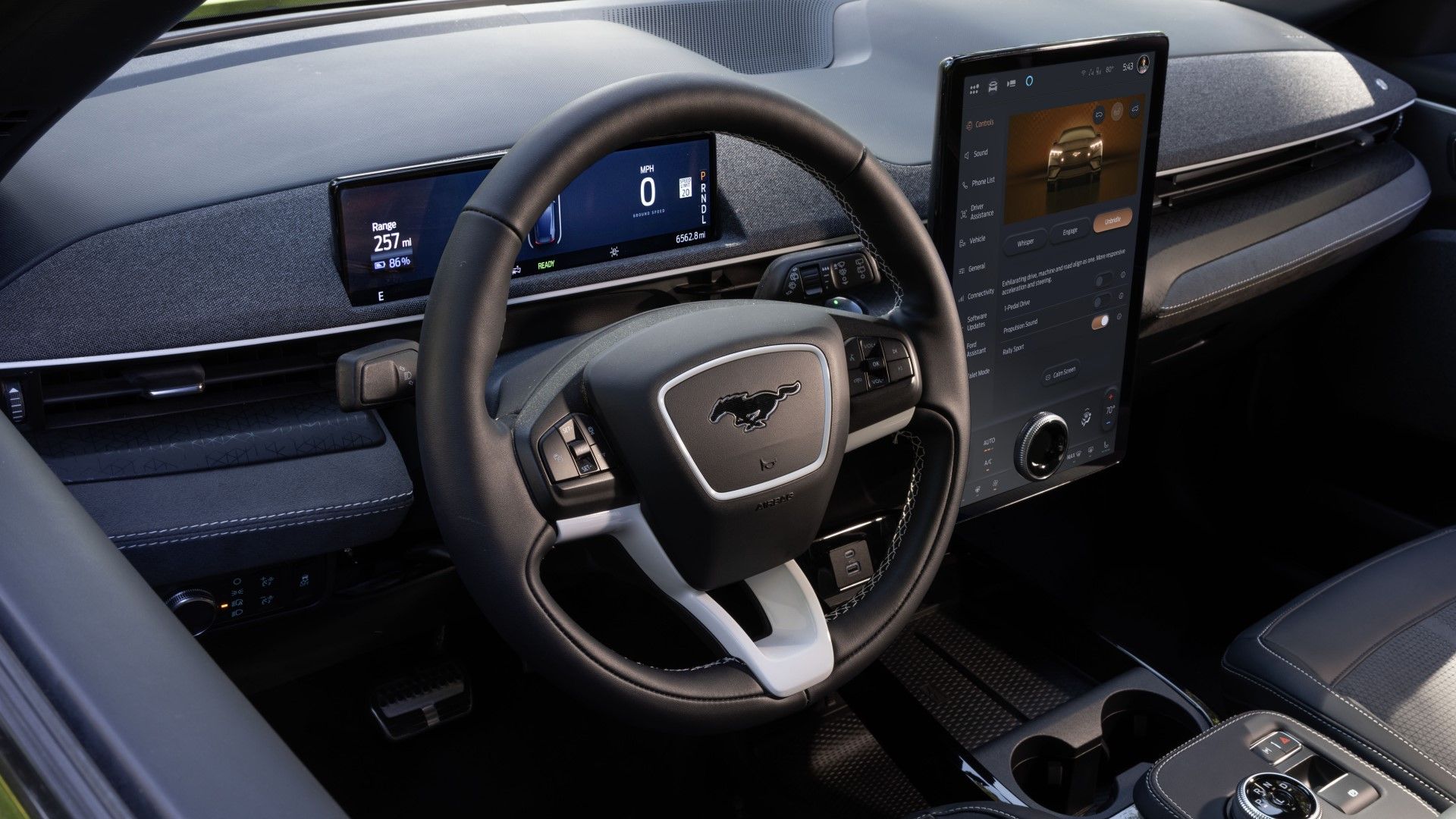 All-Electric Mustang Mach-E Rally interior