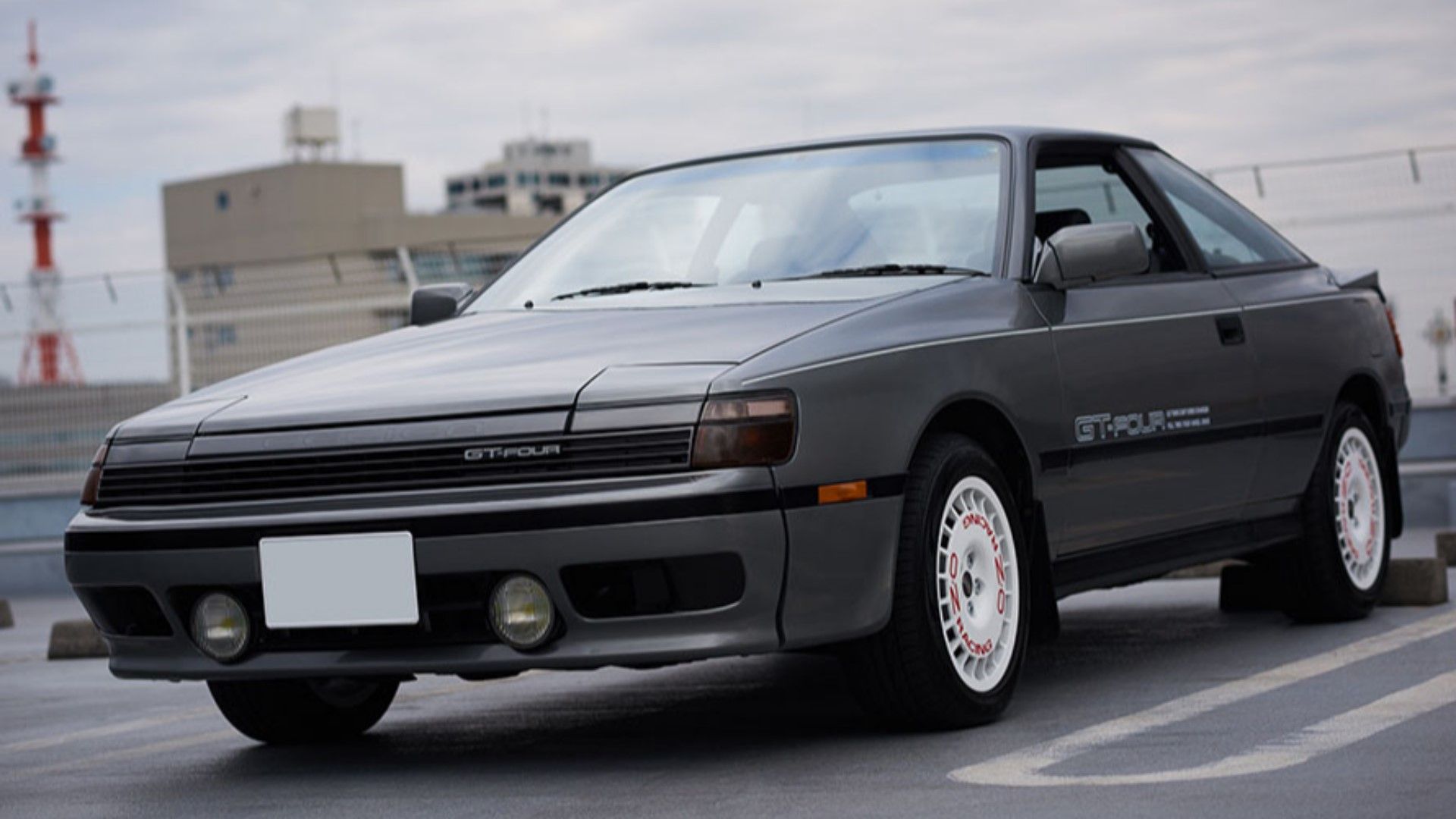 Front 3/4 shot of a 1986 Toyota Celica GT-Four