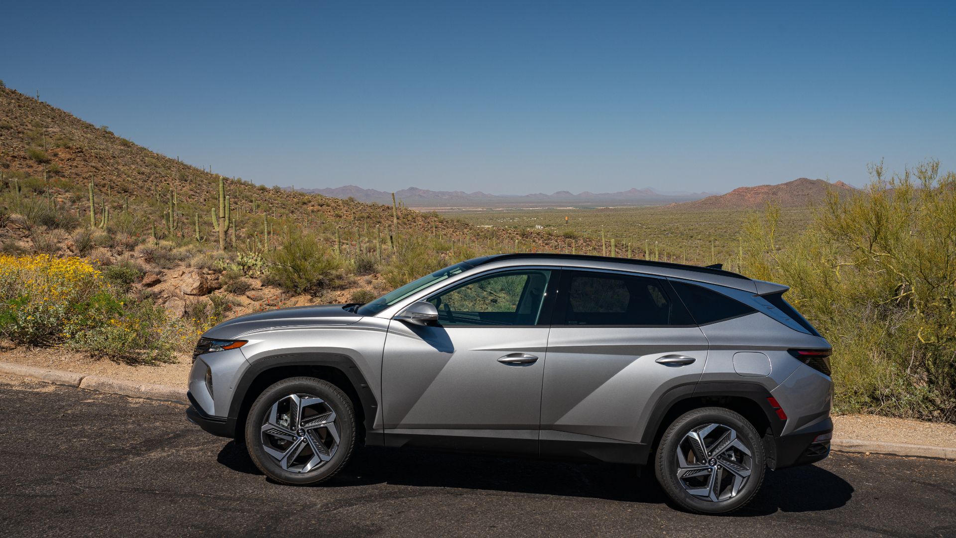 2024 Hyundai Tucson Hybrid showing the driver's side.