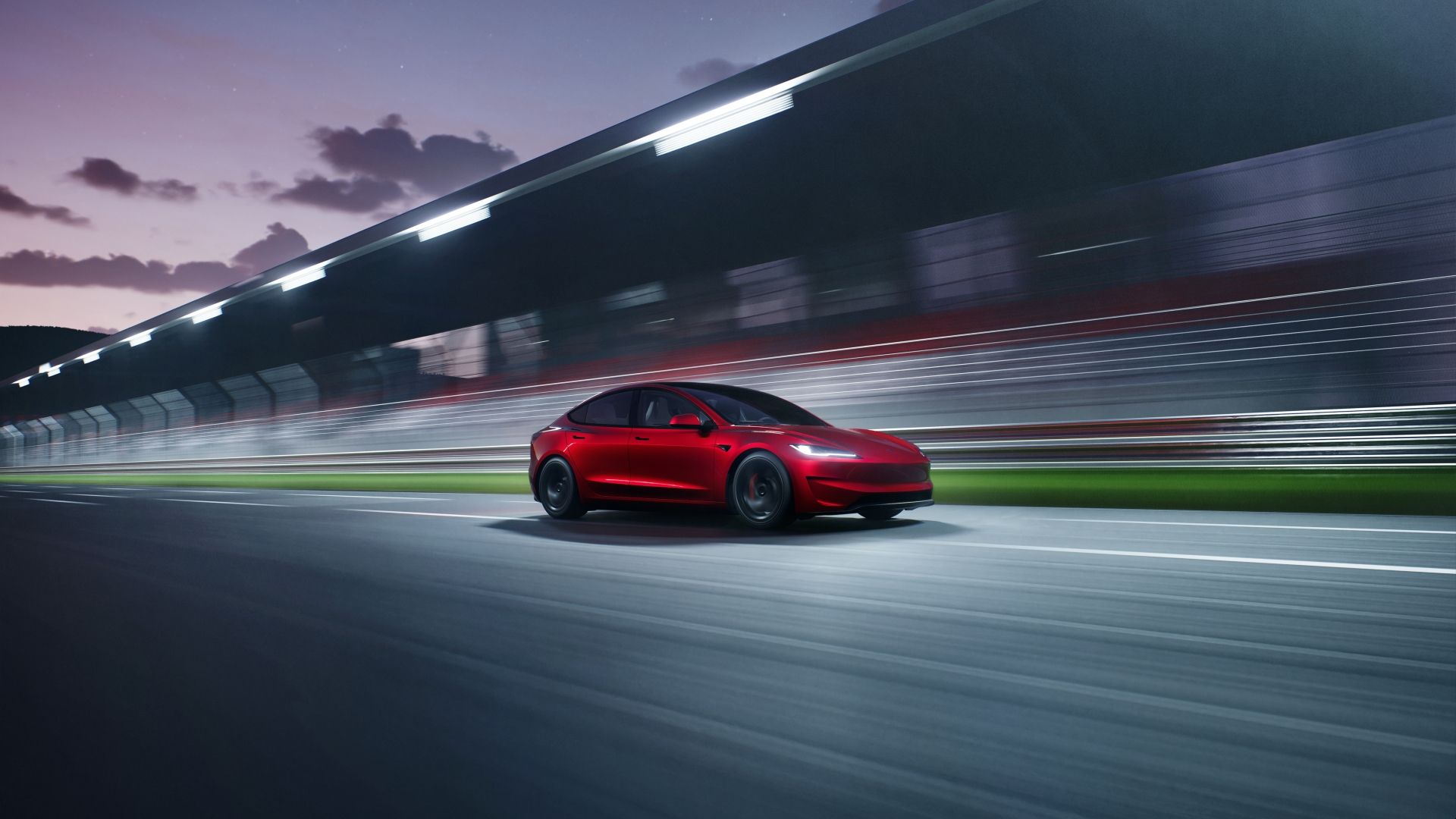 Condução de desempenho Tesla Model 3 2024