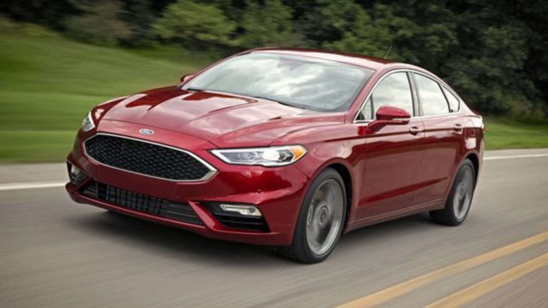 Front 3/4 shot of a 2020 Ford Fusion