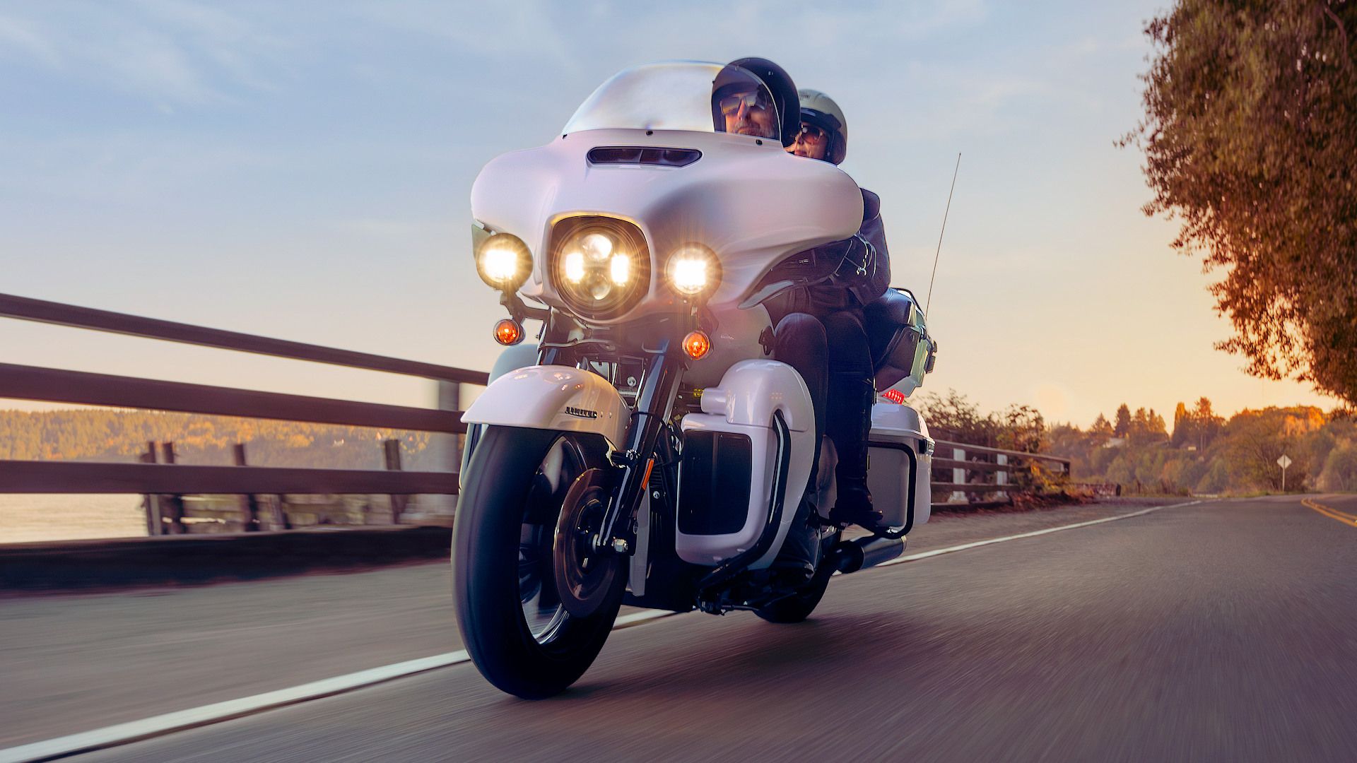 Driver and passenger on a 2024 Harley-Davidson Ultra Limited