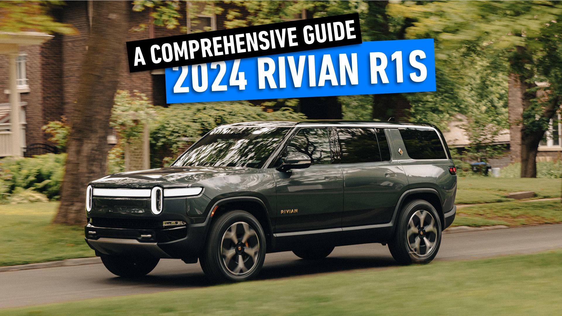 2024 Rivian R1S driving in action