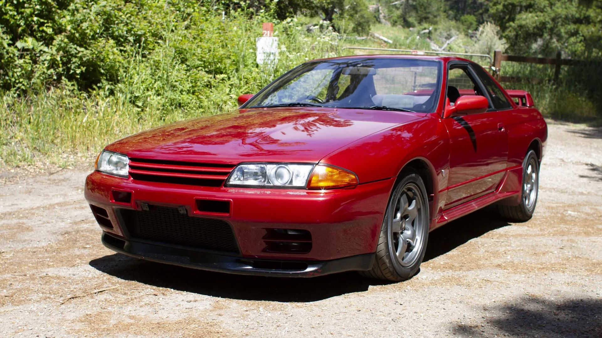 Red 1991 Nissan Skyline GT-R