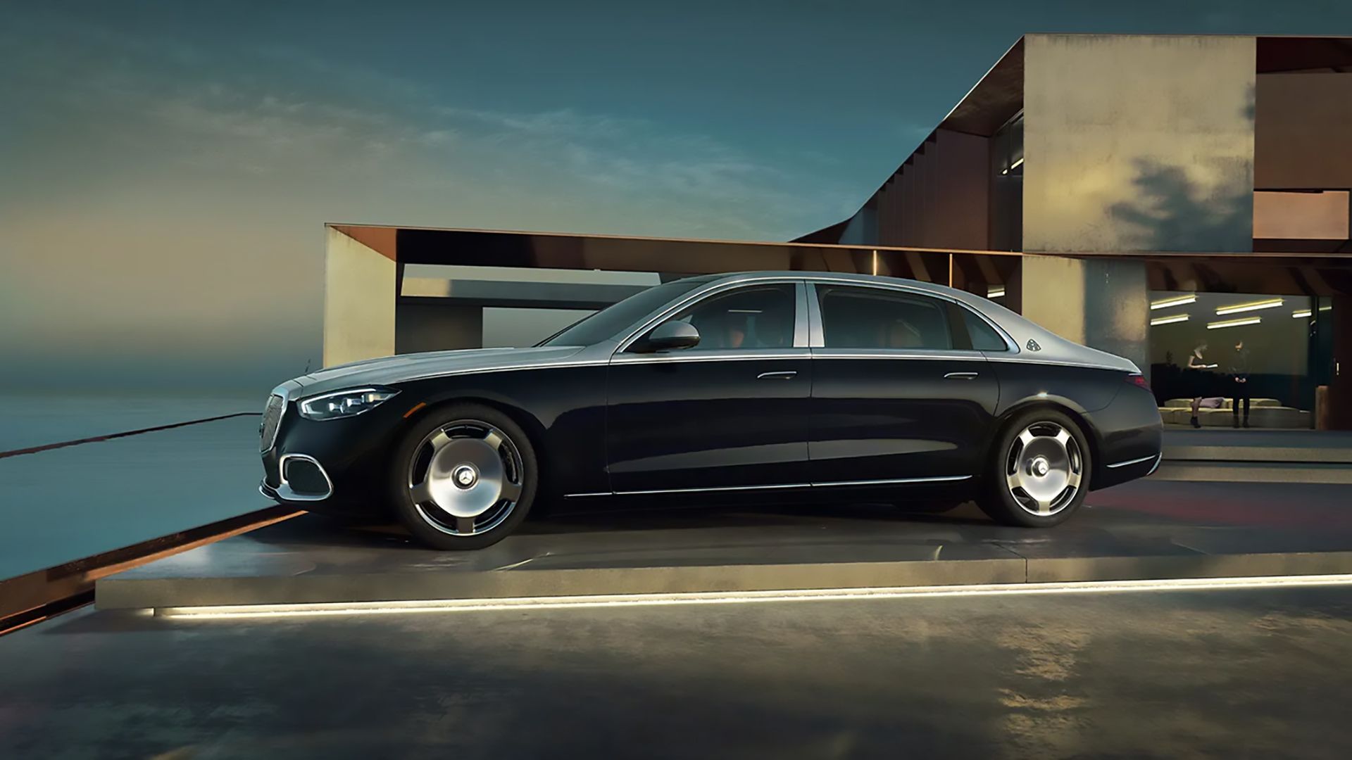 A Black and Silver 2024 Mercedes-Maybach S-Class 