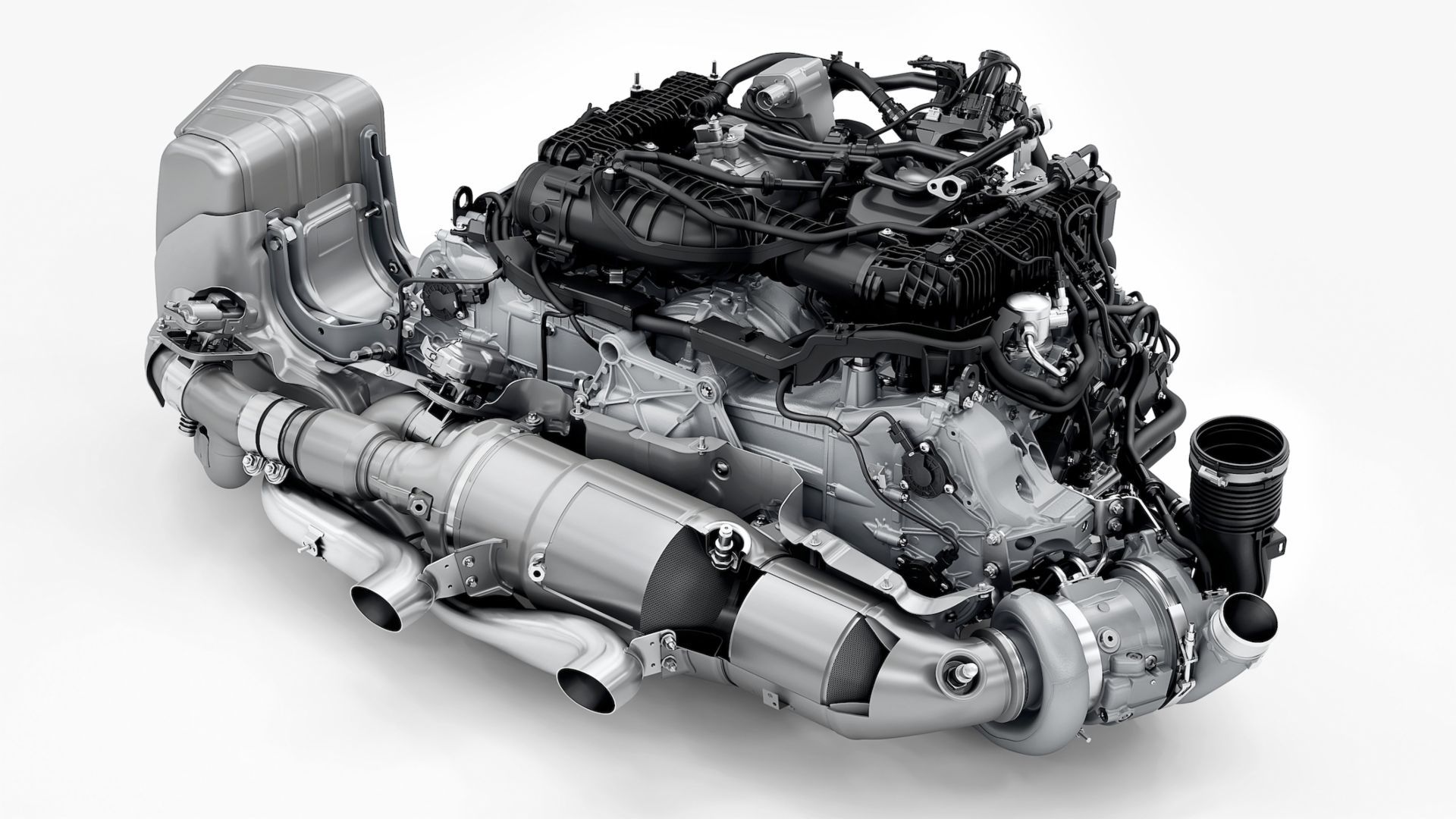 O motor de seis cilindros turboalimentado eletricamente de 3,6 litros do Porsche 911 Carrera GTS 2025