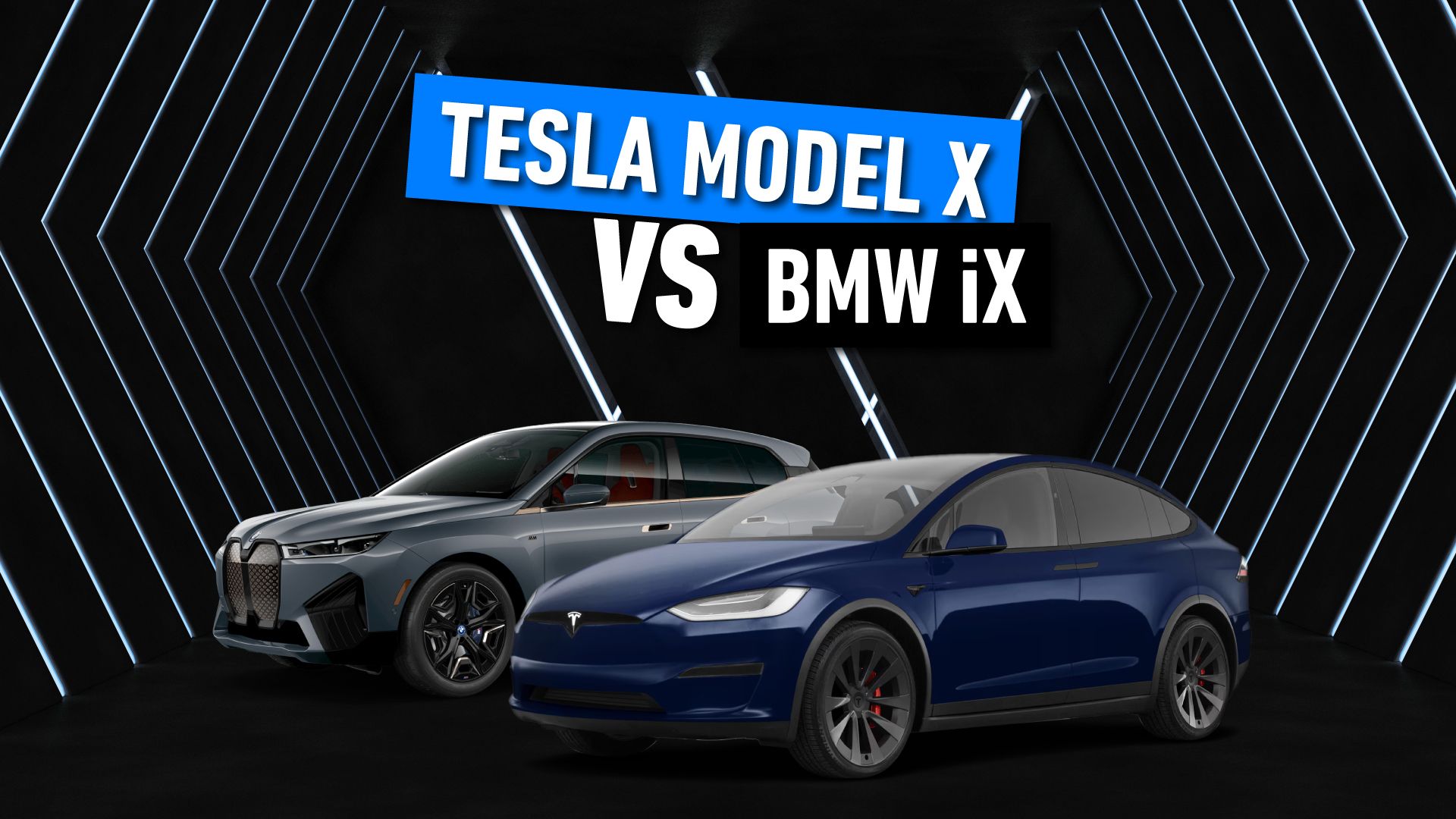 Image of a Tesla Model X and a BMW iX