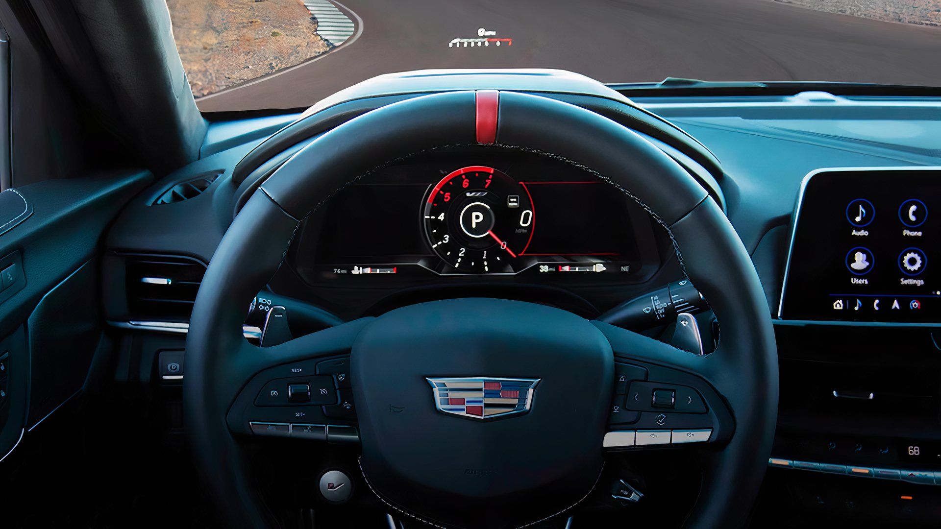 O interior do Cadillac CT4-V Blackwing 2024 