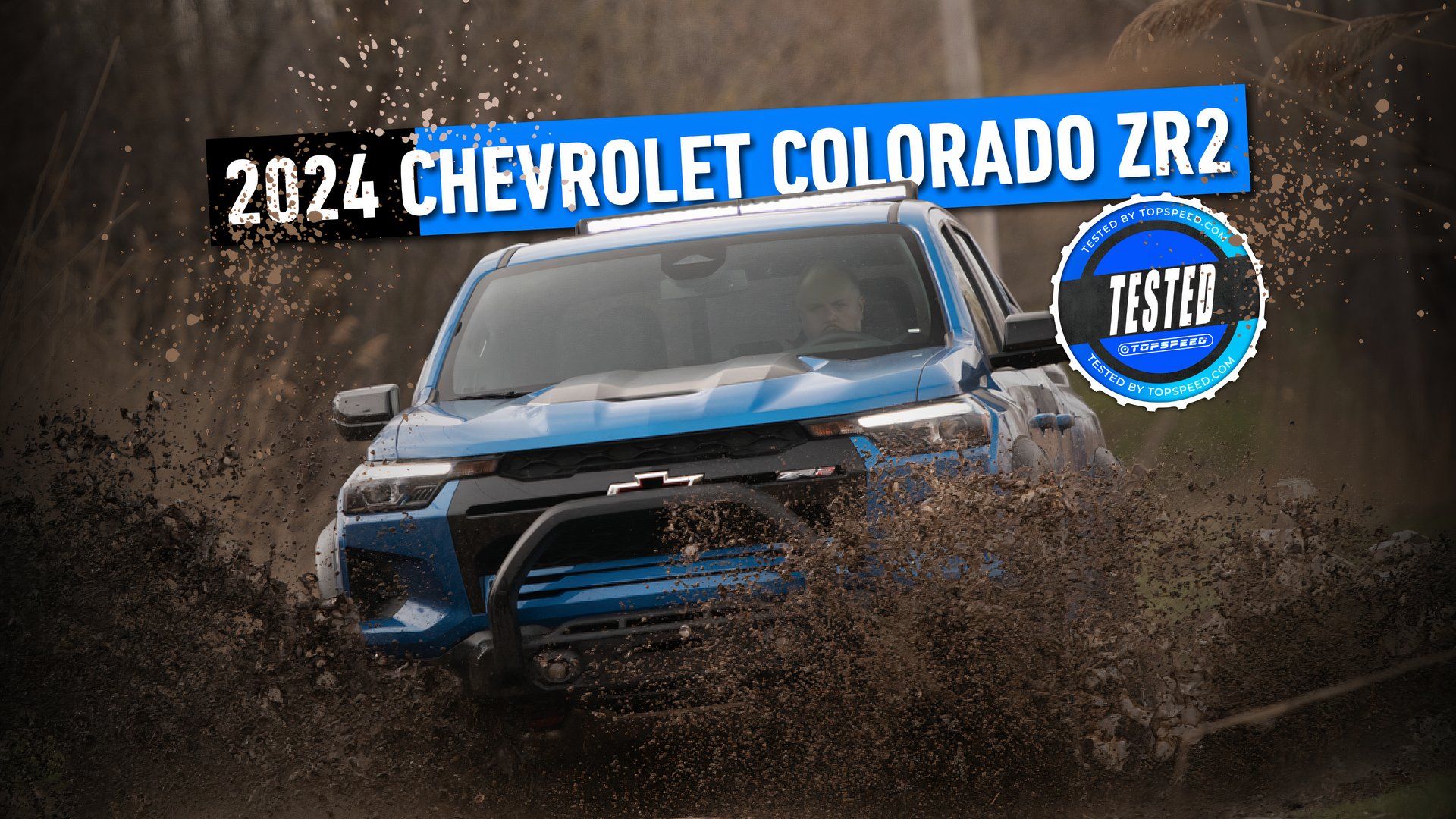 Chevrolet Colorado ZR2 2024 dirigindo na lama TopSpeed
