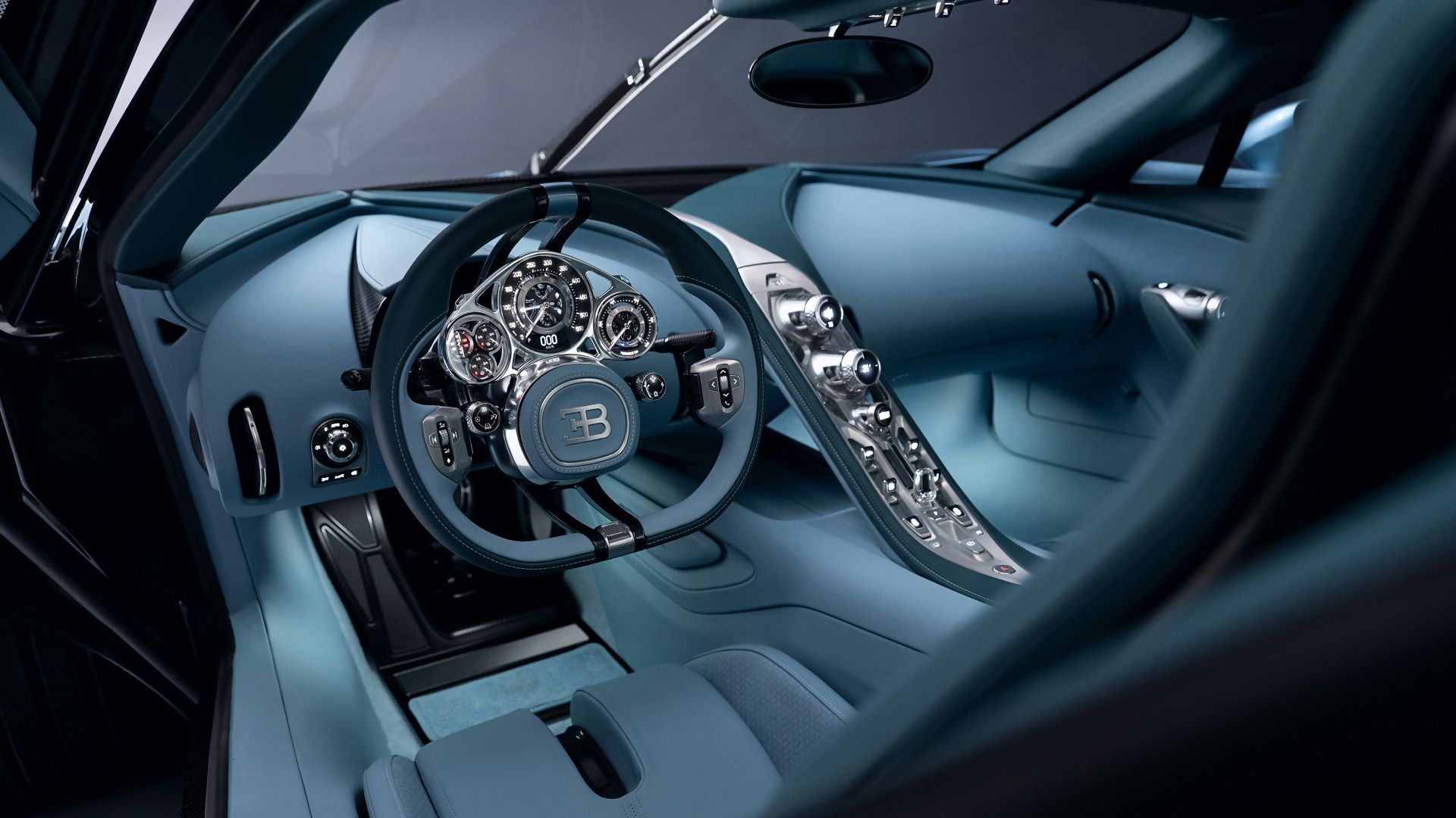 Foto do interior do Bugatti Tourbillon