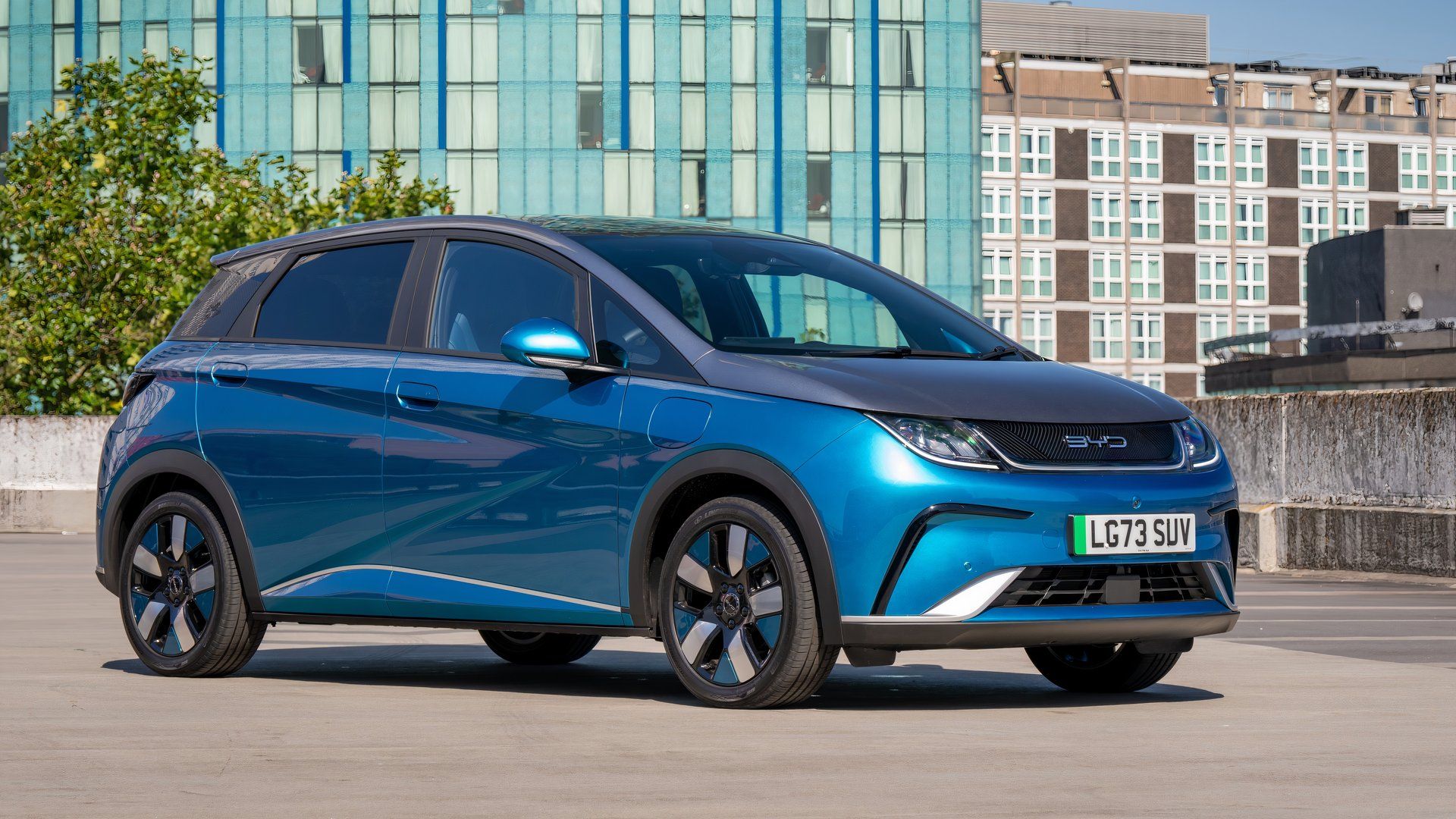 BYD-Dolphin Blue front three quarter