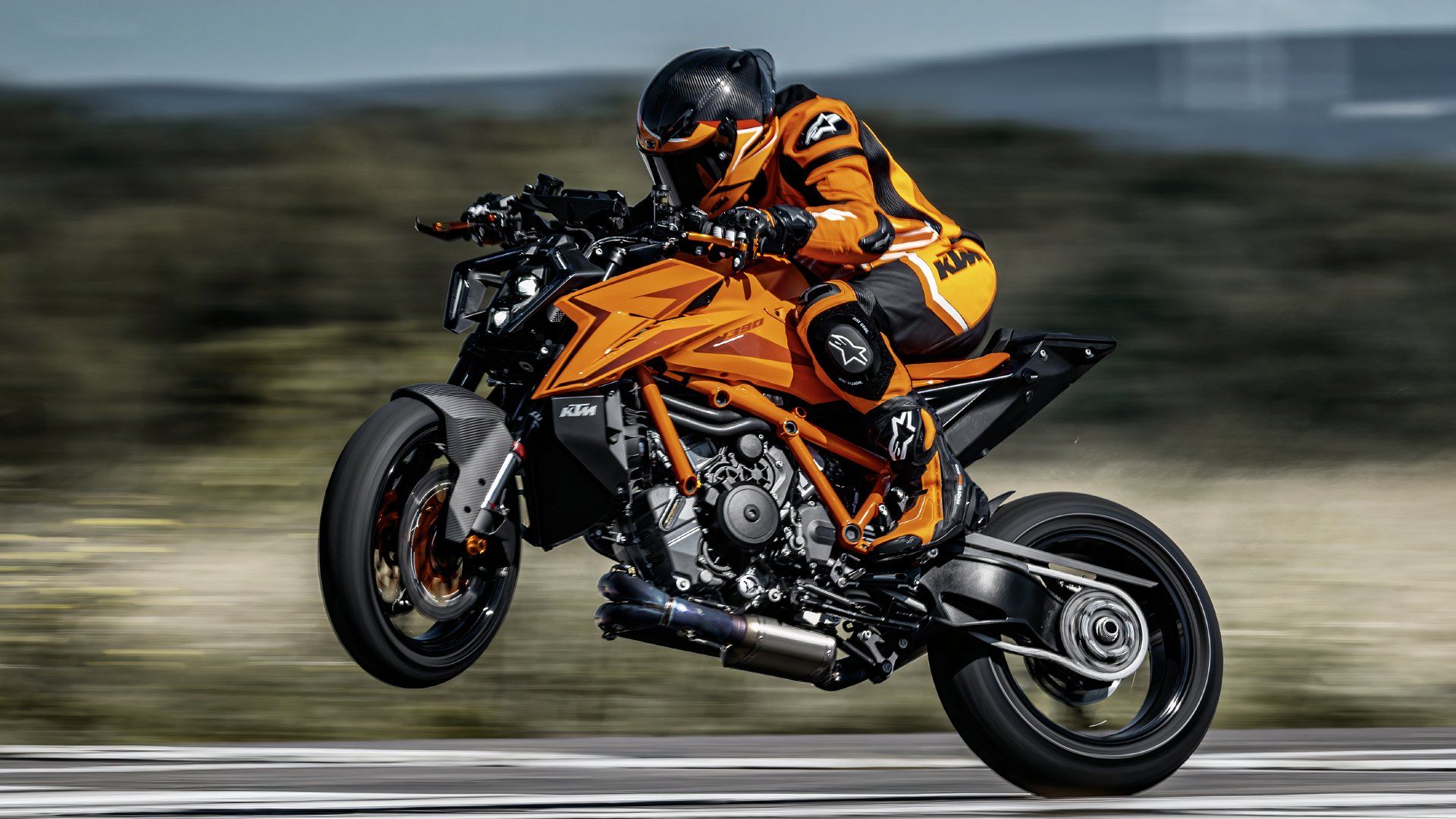 KTM 1390 Super Duke Wheelie Side View