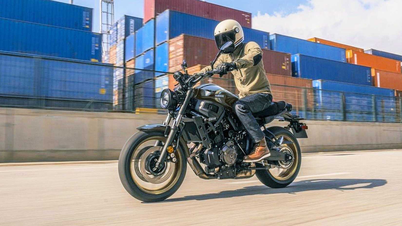 Rider on a 2024 Yamaha XSR700
