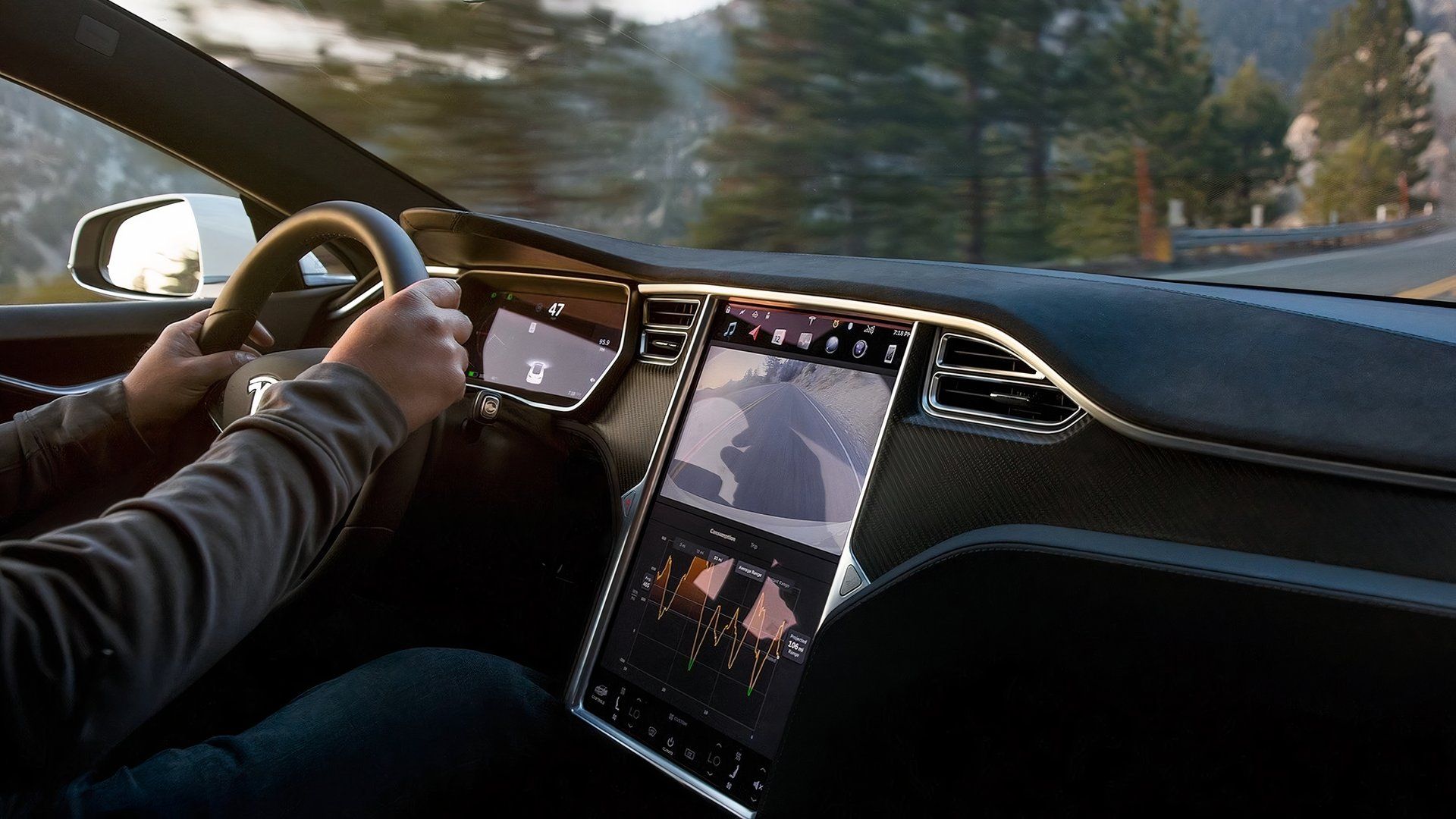 Interior do Tesla Model S 2019