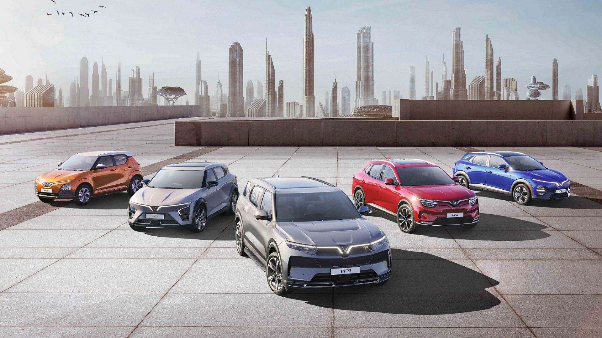 VinFast family of vehicles: VF9, VF8, VF7, VF6, VF5