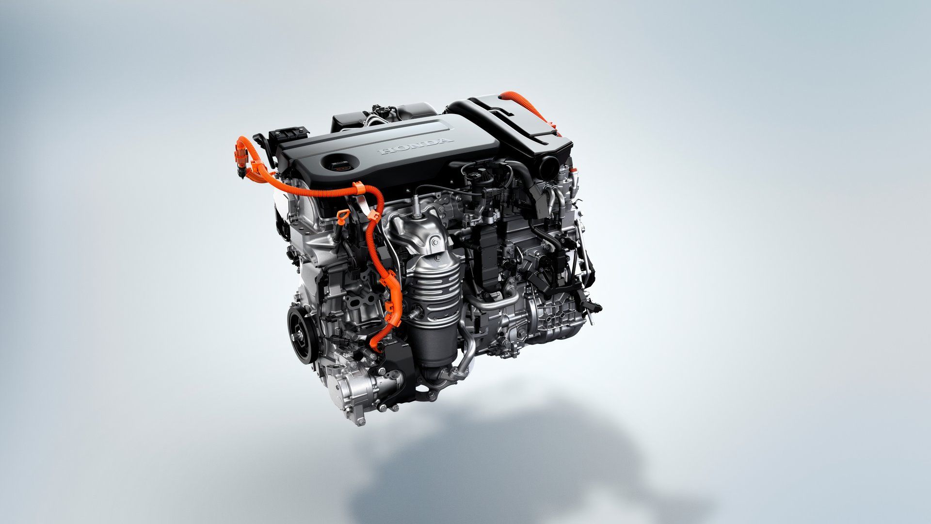 2024 Honda Accord Hybrid Engine shot in a studio