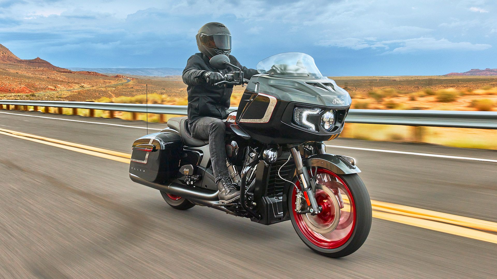 2024 Indian Challenger Elite cruising on the highway