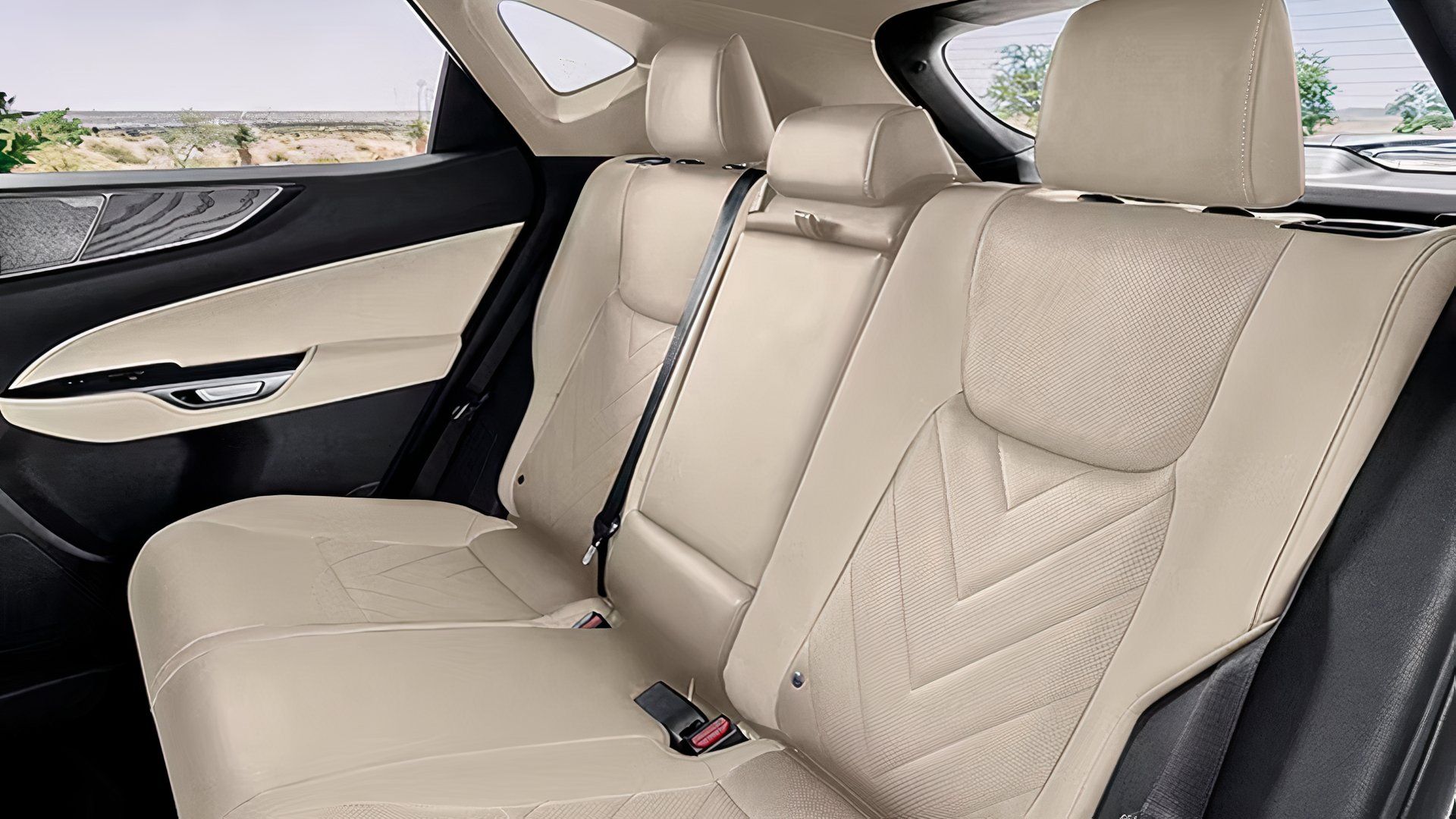 The interior of a 2025 Lexus NX Hybrid small hybrid SUV. 