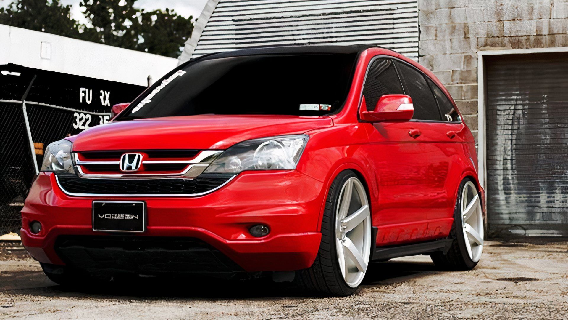 Honda CR-V 2010 personalizado vermelho
