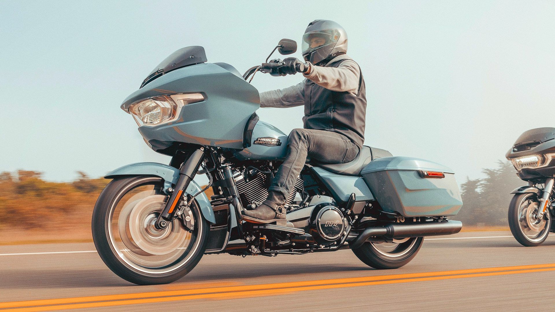 Rider on a 2024 Harley-Davidson Road Glide
