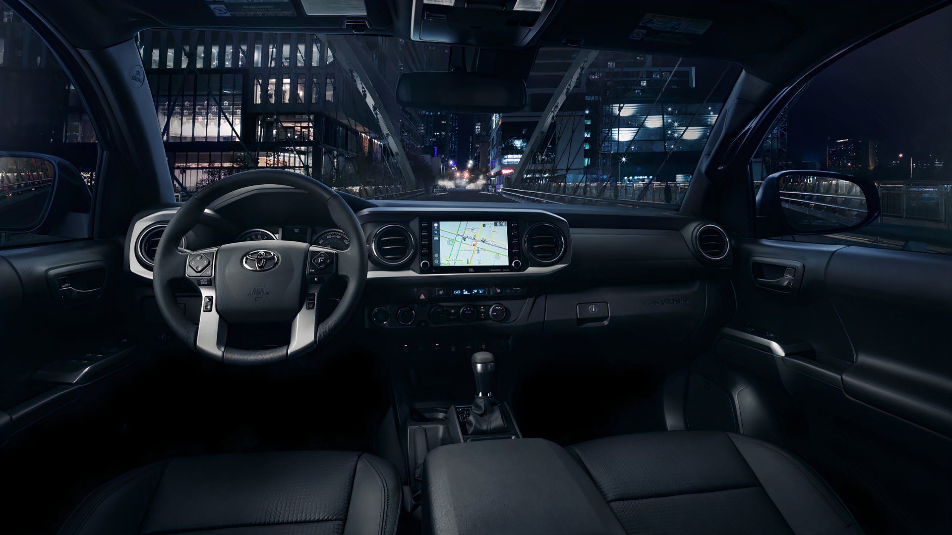 Interior de um Toyota Tacoma 2023