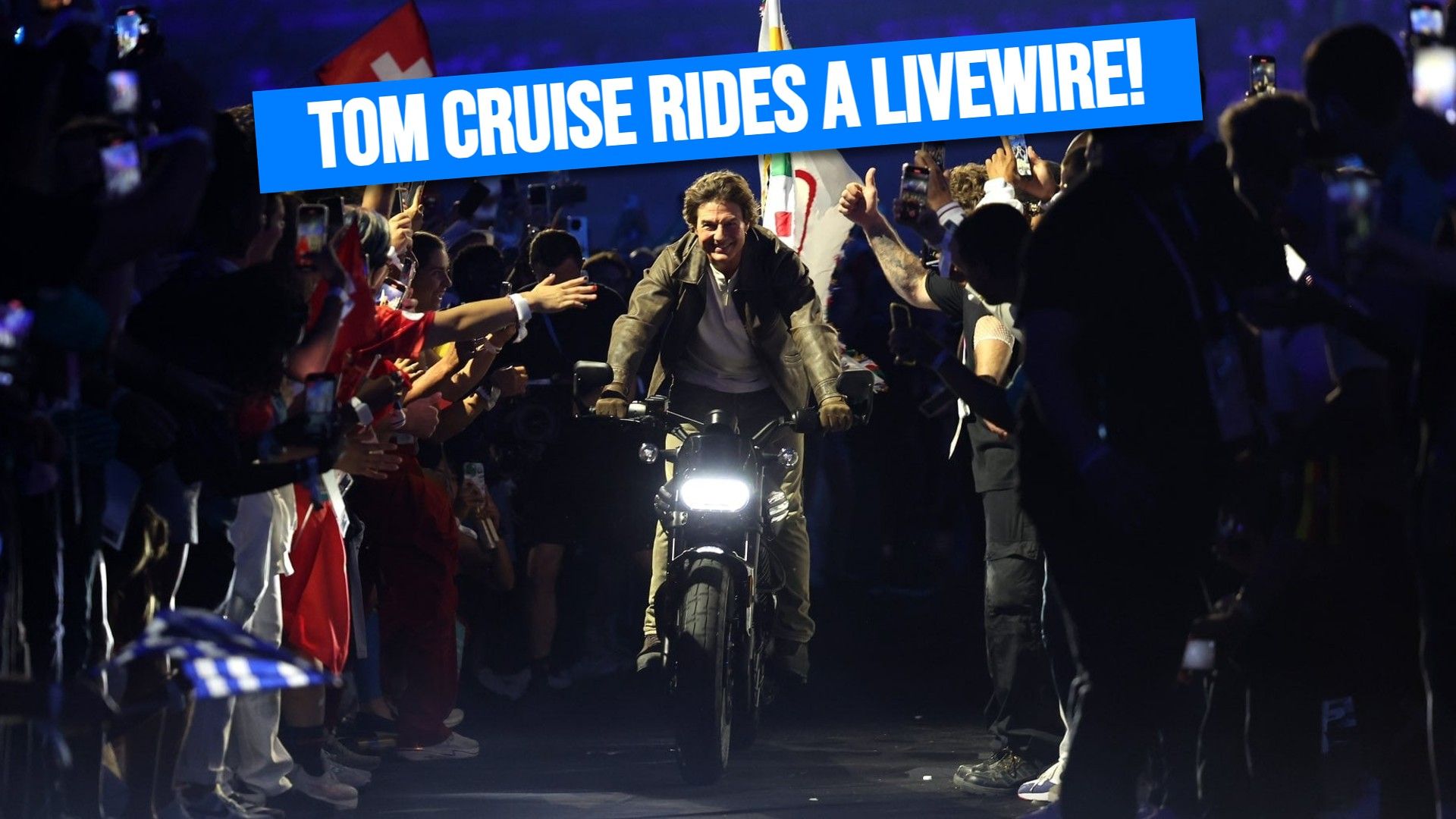 Tom Cruise brings the Olympic Games to the USA with a Harley-Davidson LiveWire