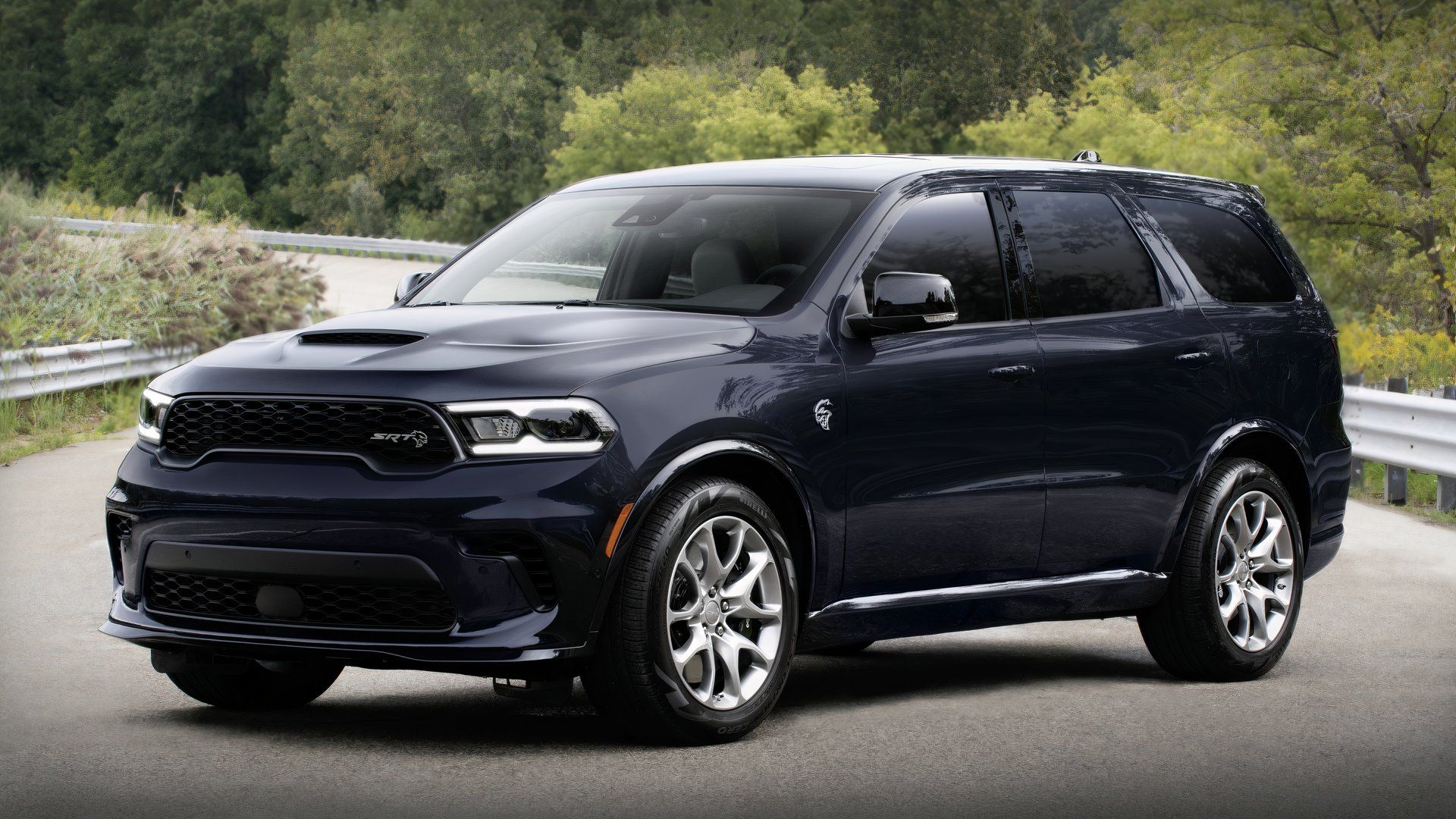 2025 Dodge Durango Hellcat Hammerhead in black posing on road