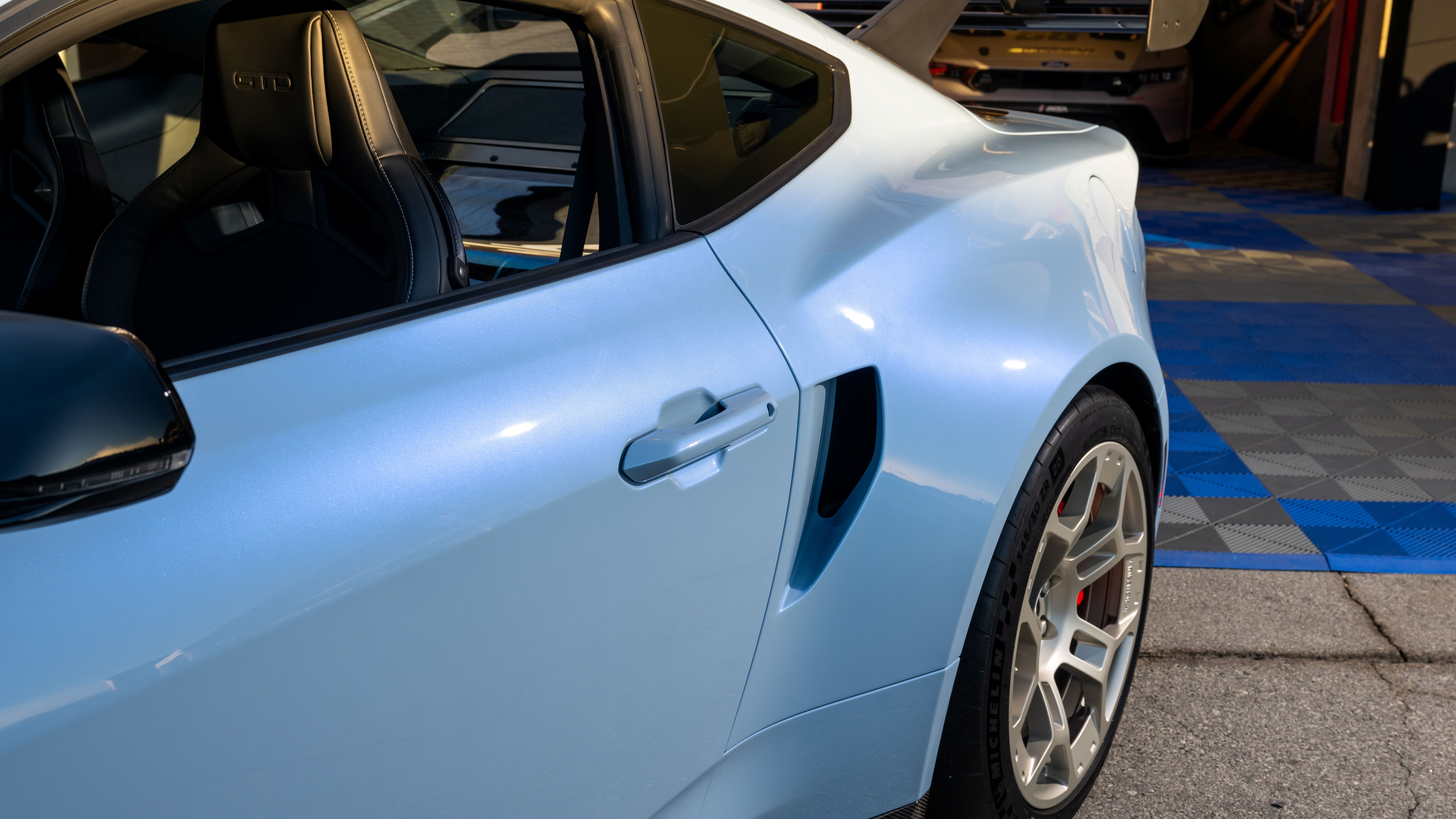 2025 Mustang GTD driver side rear vent in detail