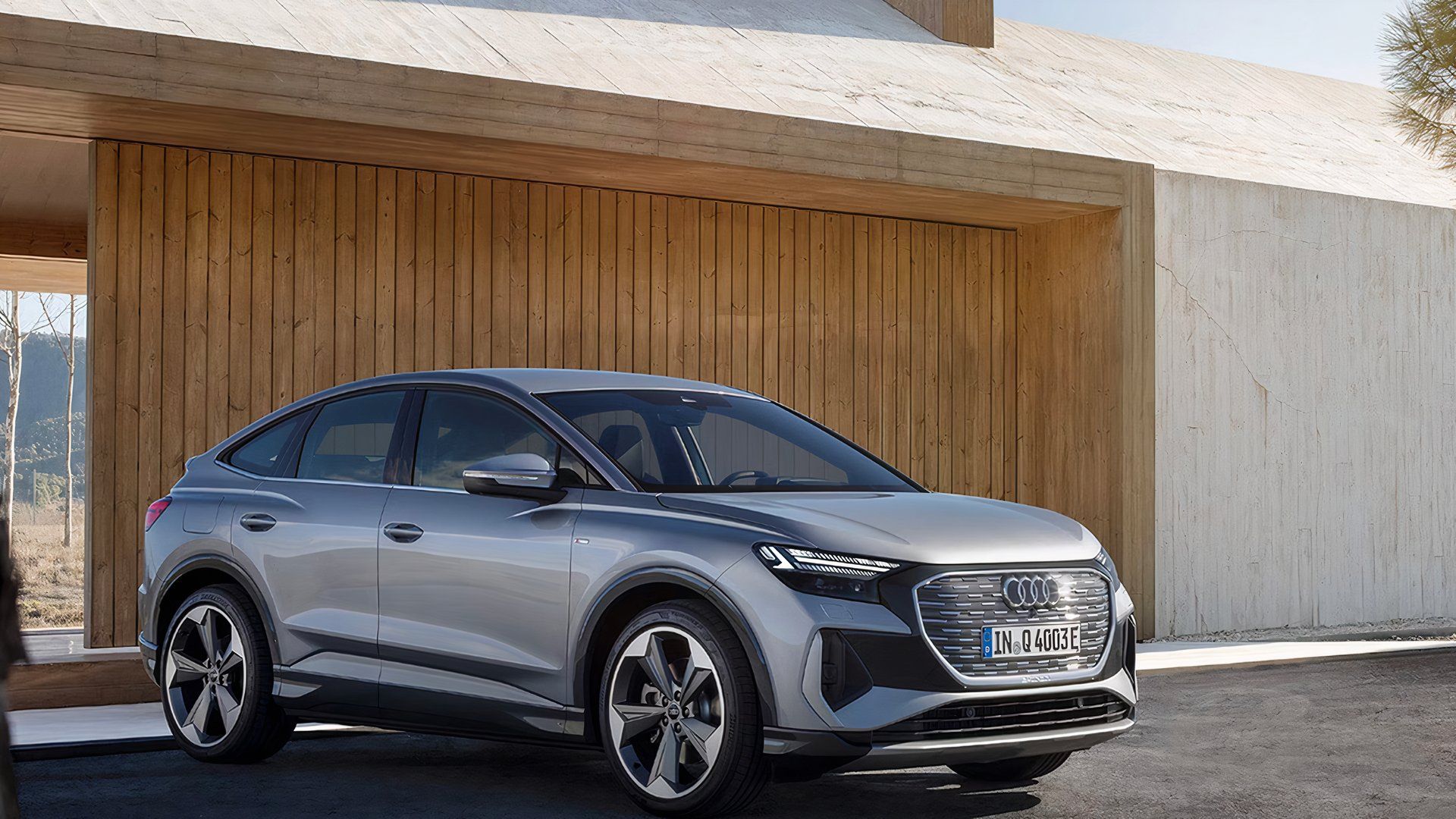 silver 2023 Audi Q4 e-tron Sportback