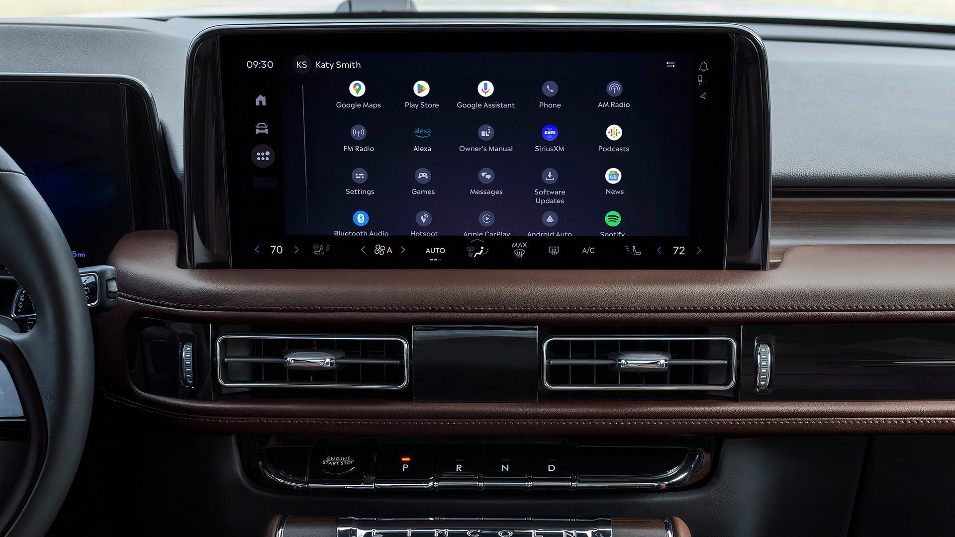 O infoentretenimento de 13,2 polegadas de um Lincoln Aviator 2025