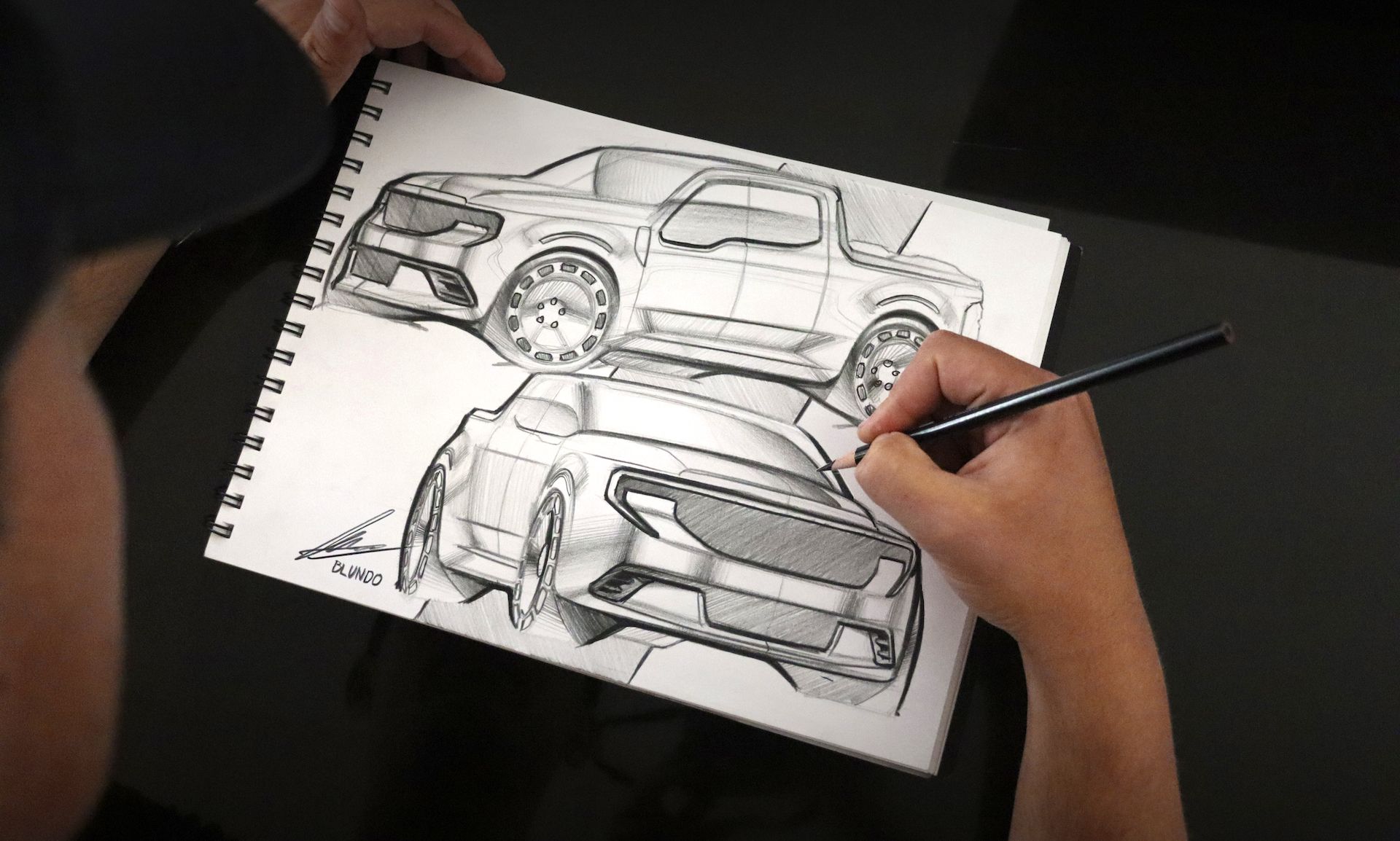 Esboço de design do Ford Maverick Lobo 2025