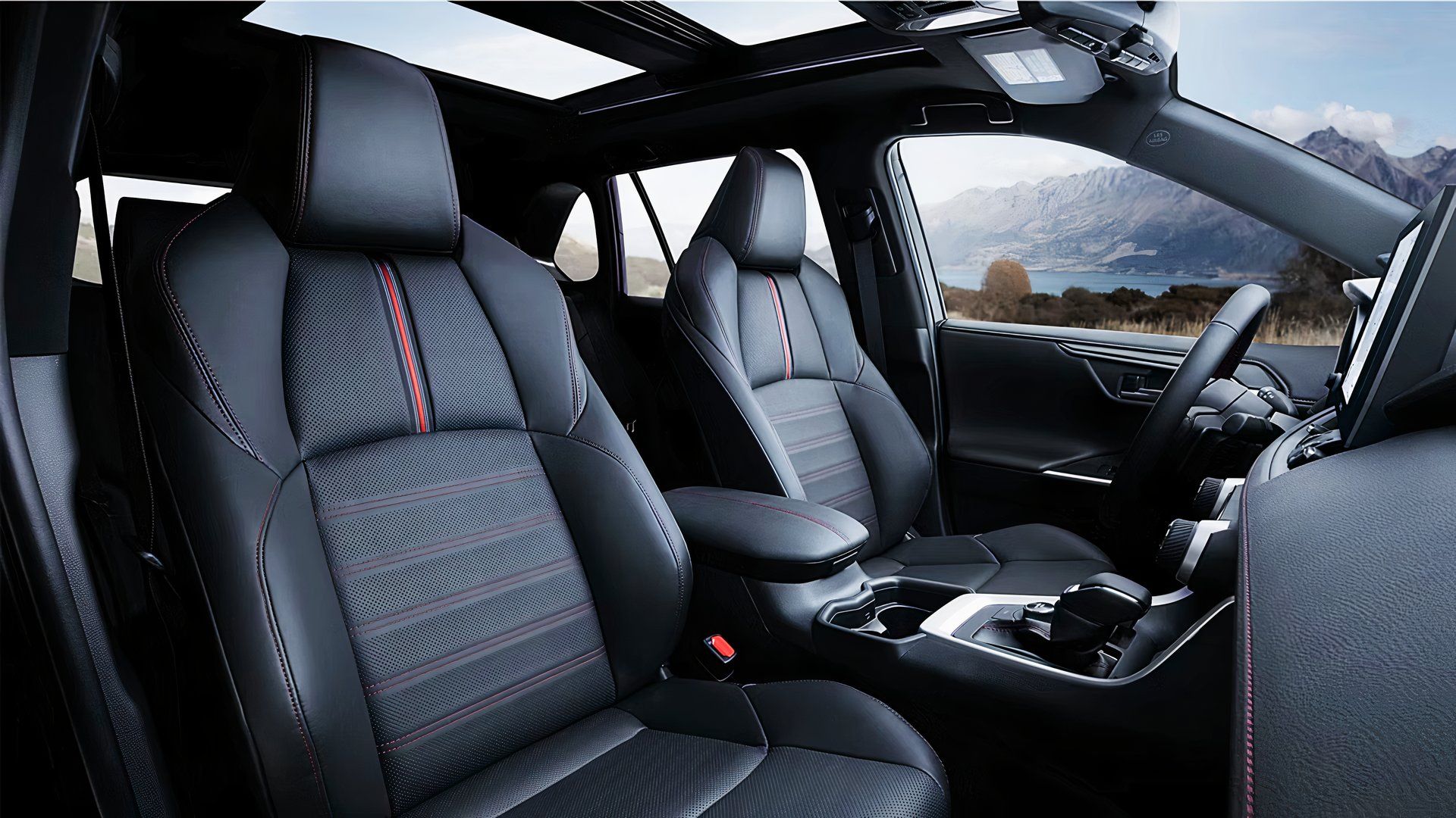 The Toyota RAV4 Prime's interior.