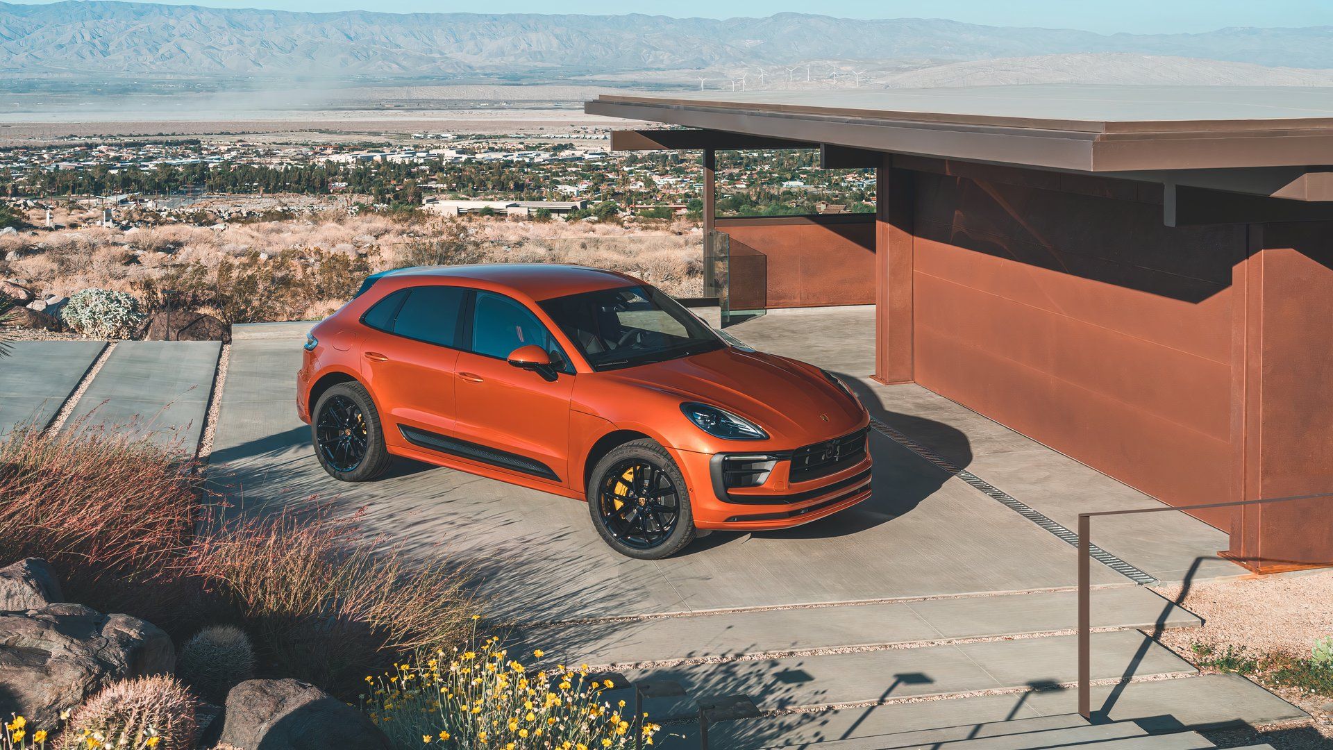 2020 Porsche Macan S parked on a building