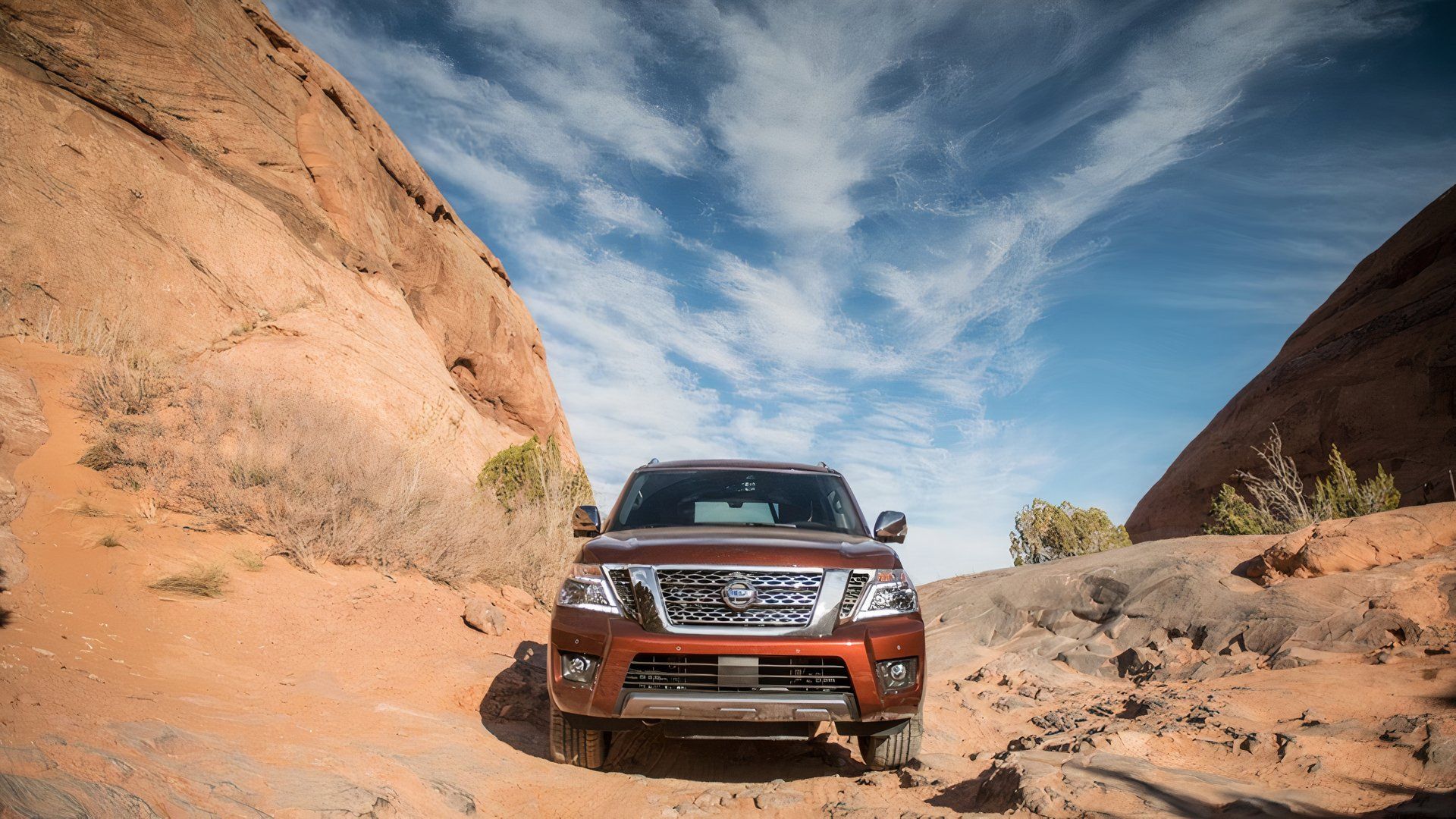 Front shot of a 2019 Nissan Armada