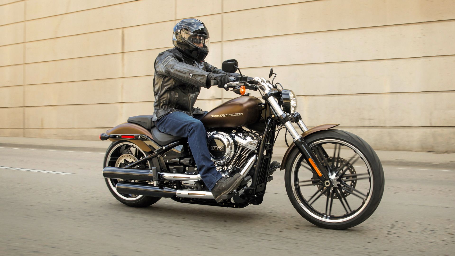 Rider on a 2019 Harley-Davidson Breakout