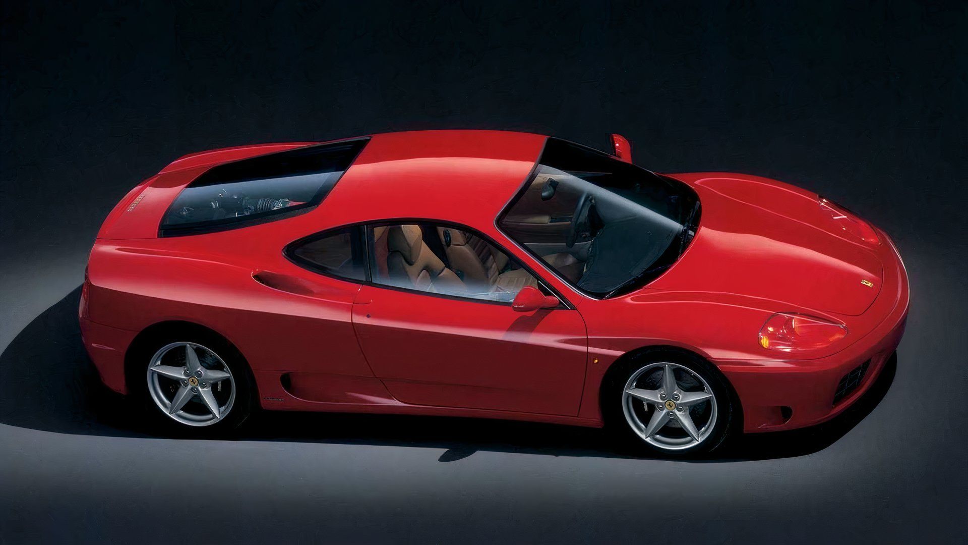 2001 Ferrari 360 Modena, side profile from above