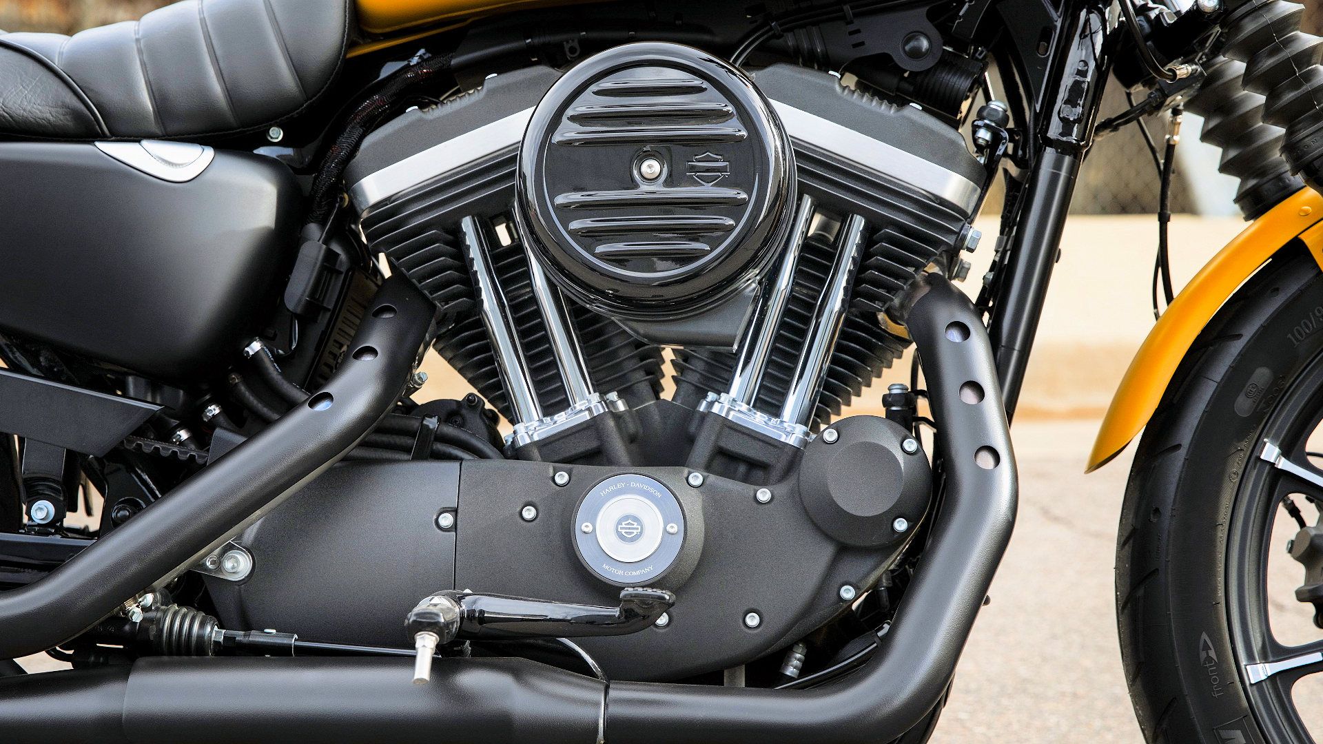 2019 Harley-Davidson Iron 883 Evolution engine close-up detail