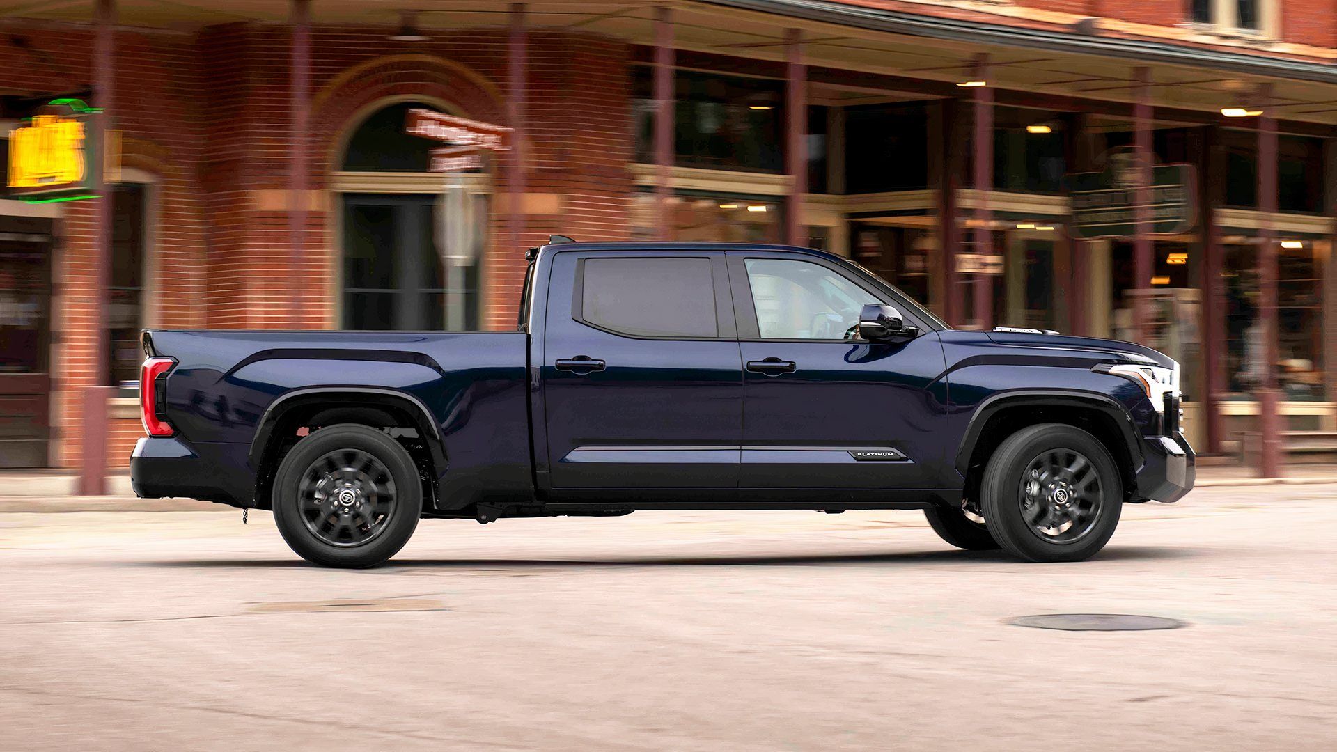 blue 2022 Toyota Tundra Platinum
