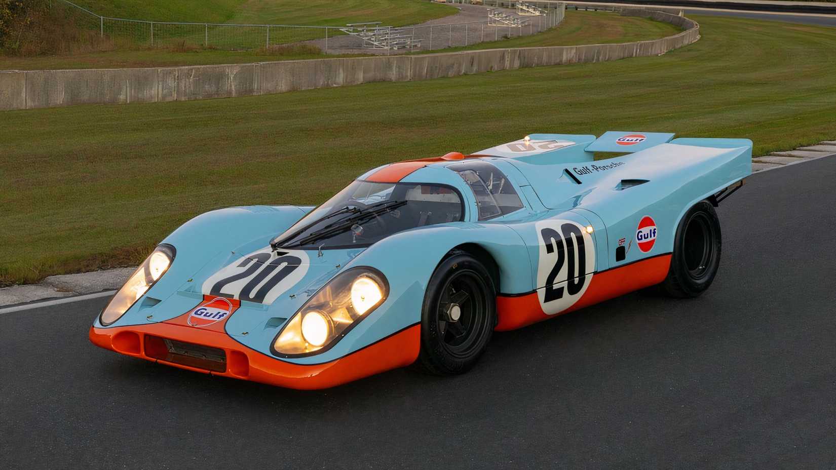 3/4 Front view of Steve McQueen's Porsche 917K from Le Mans