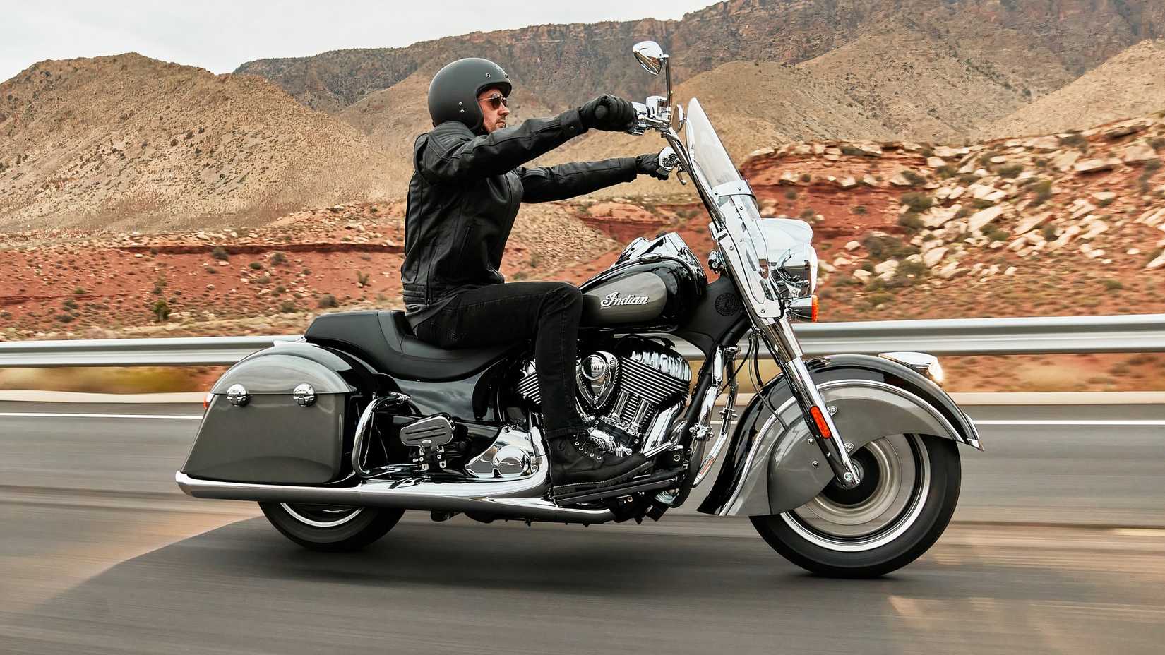 2024 Indian Springfield factory-modified on the road side profile view