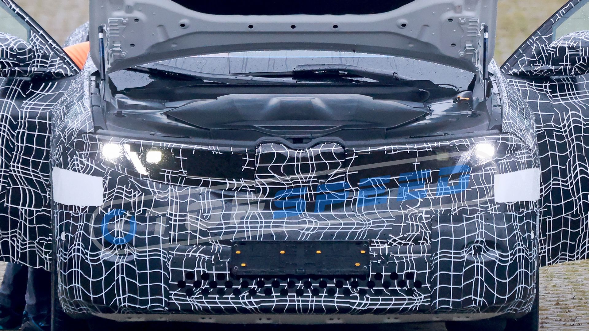 2026 BMW iX3 Spy Shot, hood open