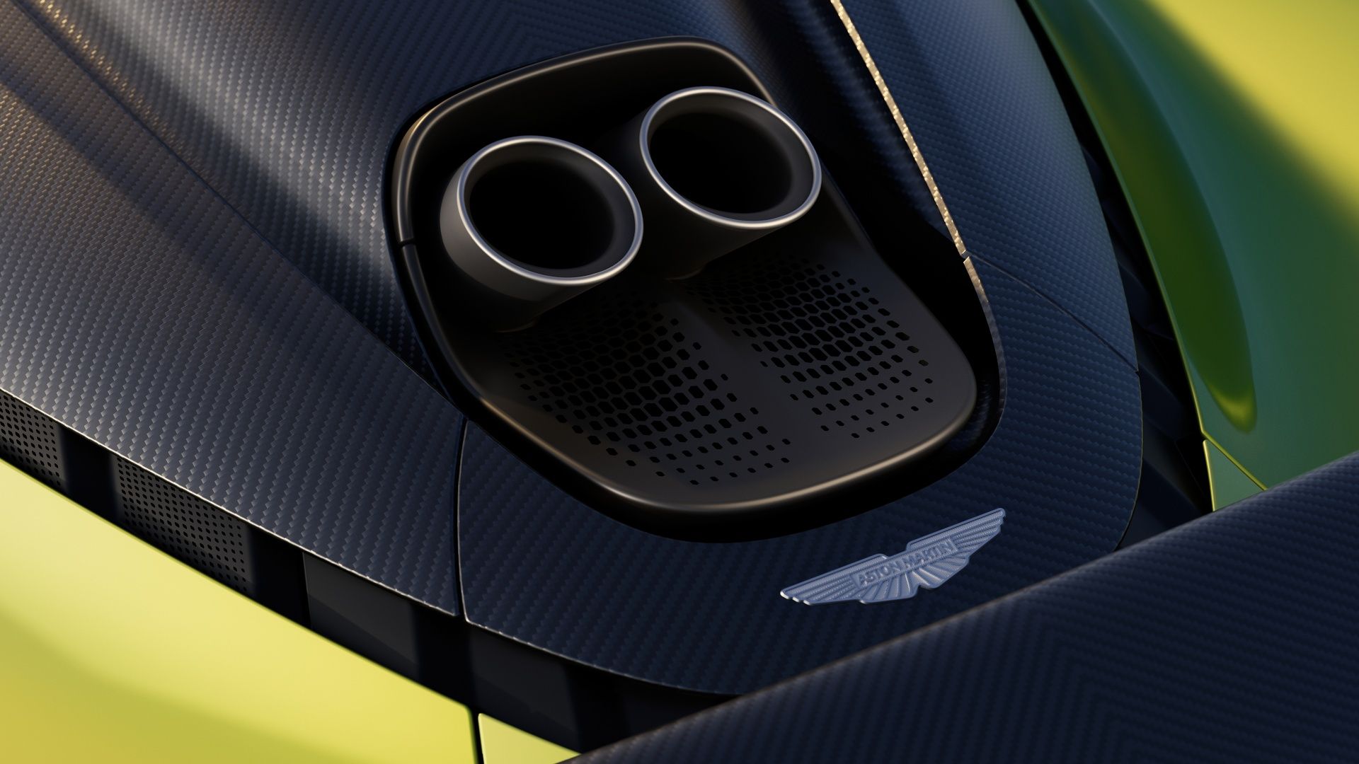 Detalhe do escapamento do Aston Martin Valhalla