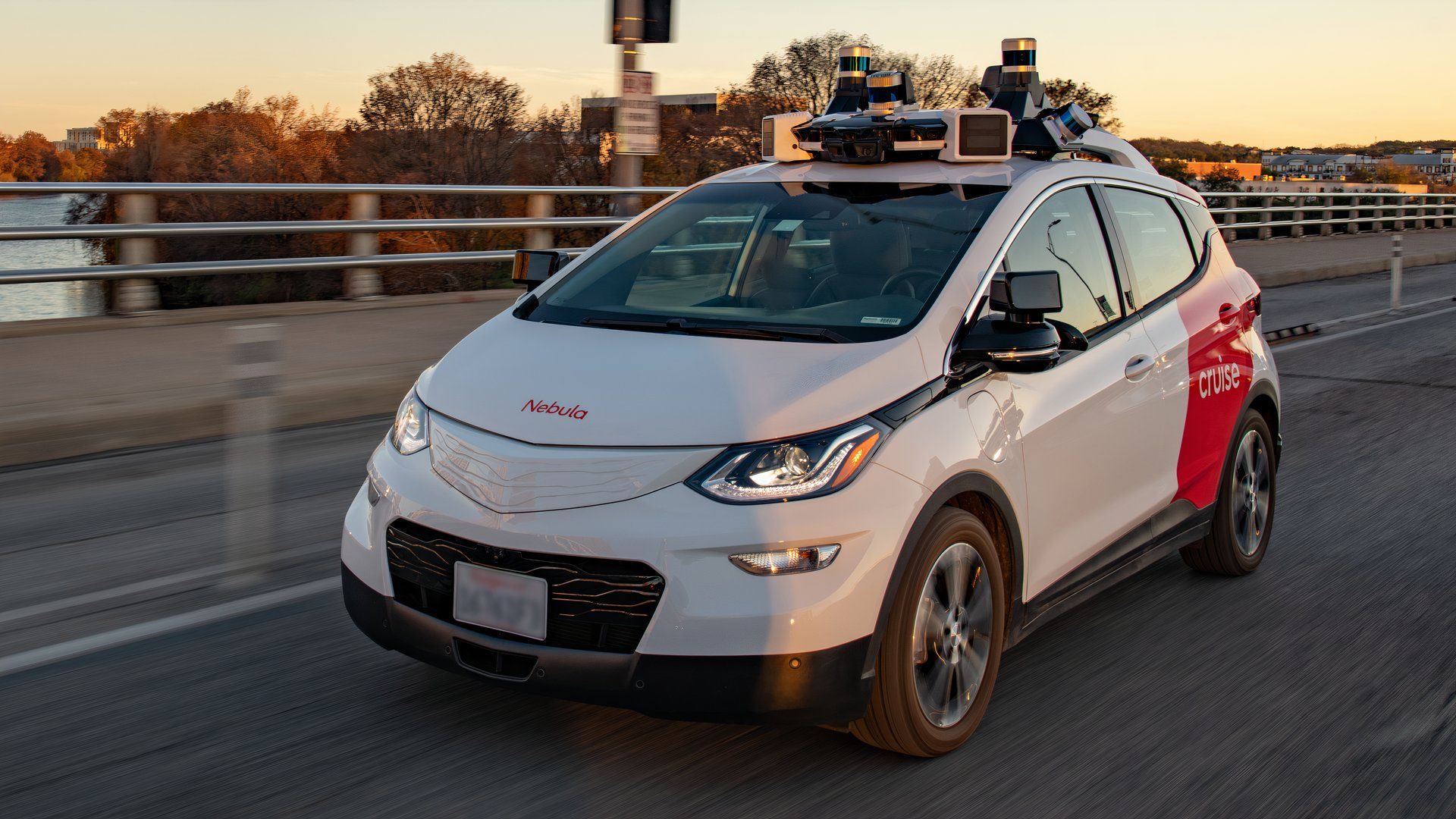 Cruise LLC Self-driving car front three quarter shot