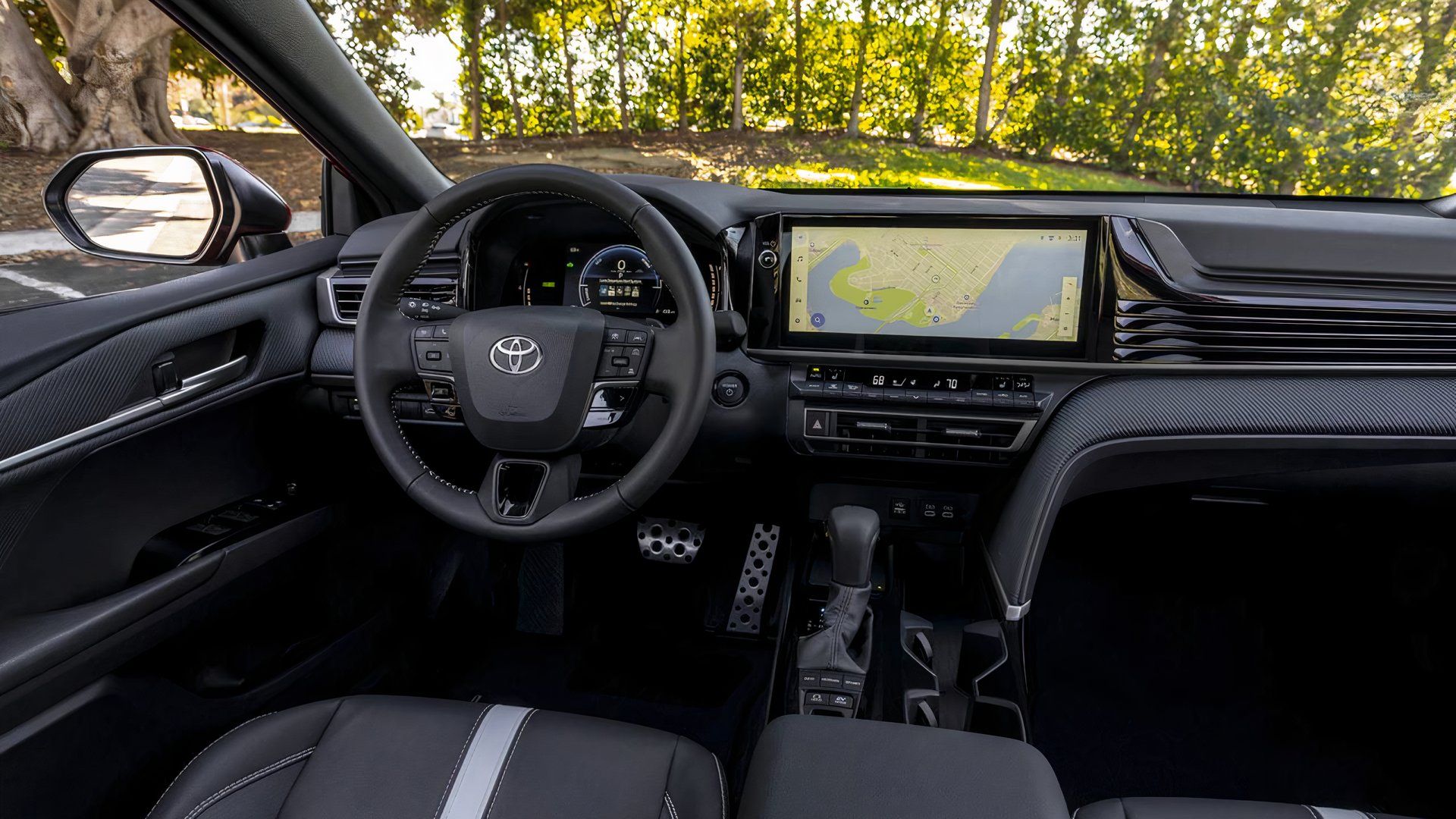 2025 Toyota Camry XSE interior shot showing front cabin