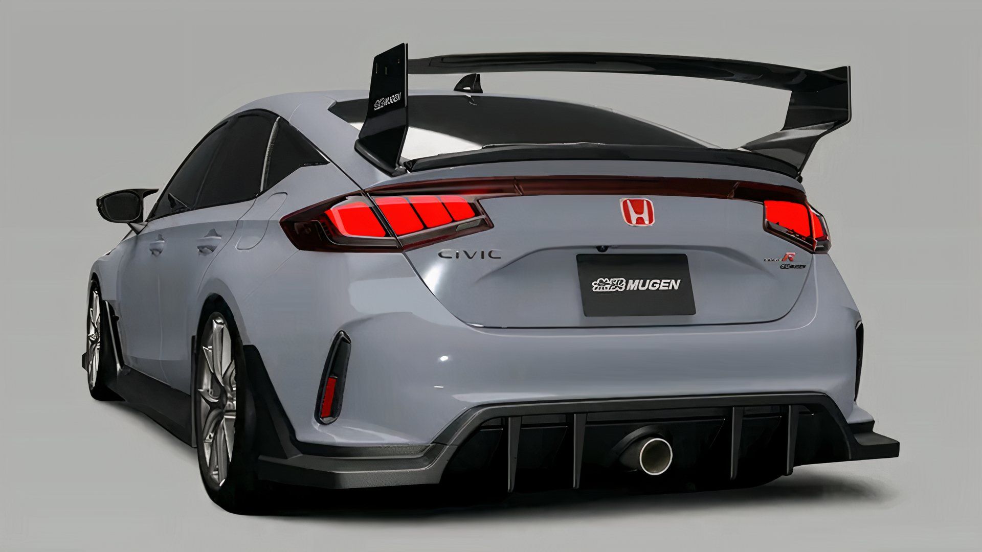 Honda Civic Type R Mugen Group.B Modelo de Pré-Produção Ângulo Traseiro