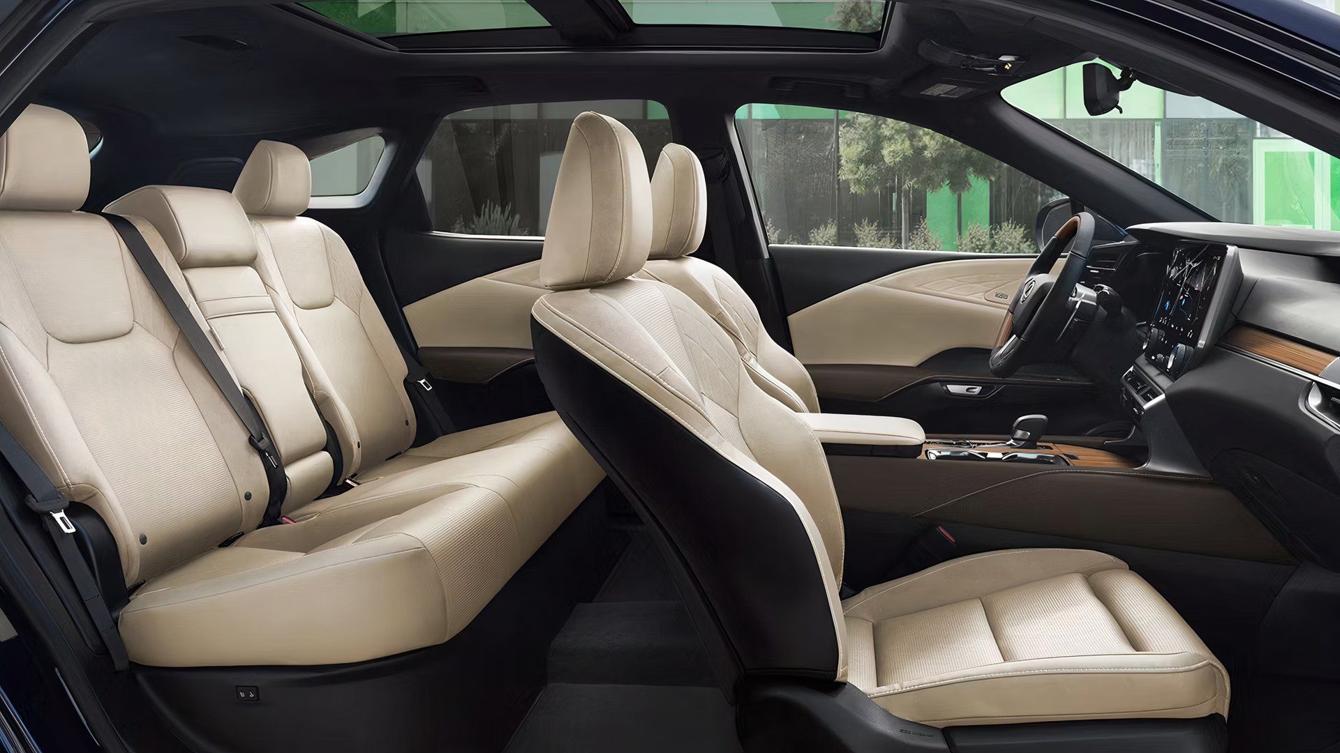 The interior of a Lexus RX Plug In Hybrid.