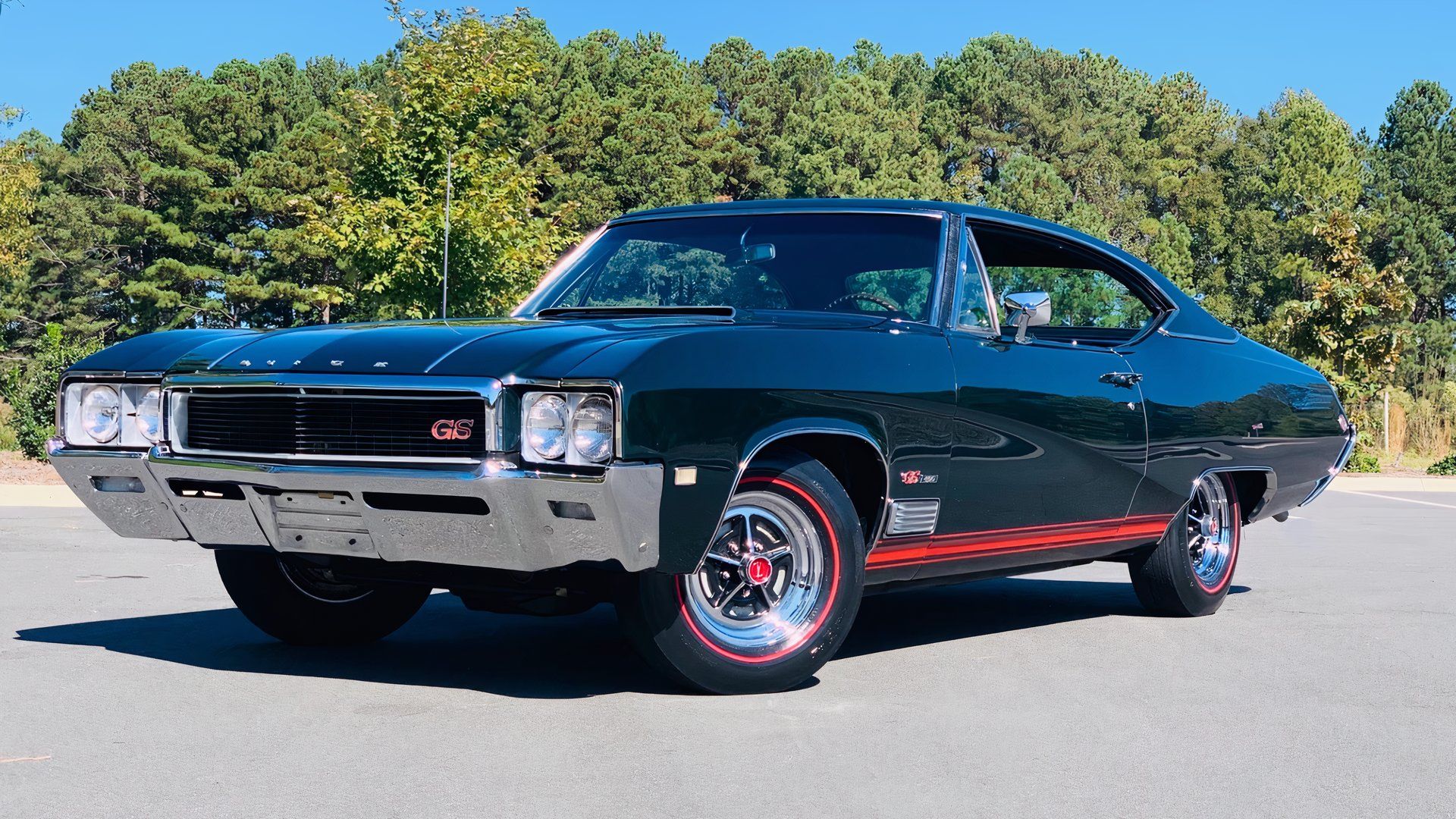 3/4 front view of 1968 Buick Gran Sport