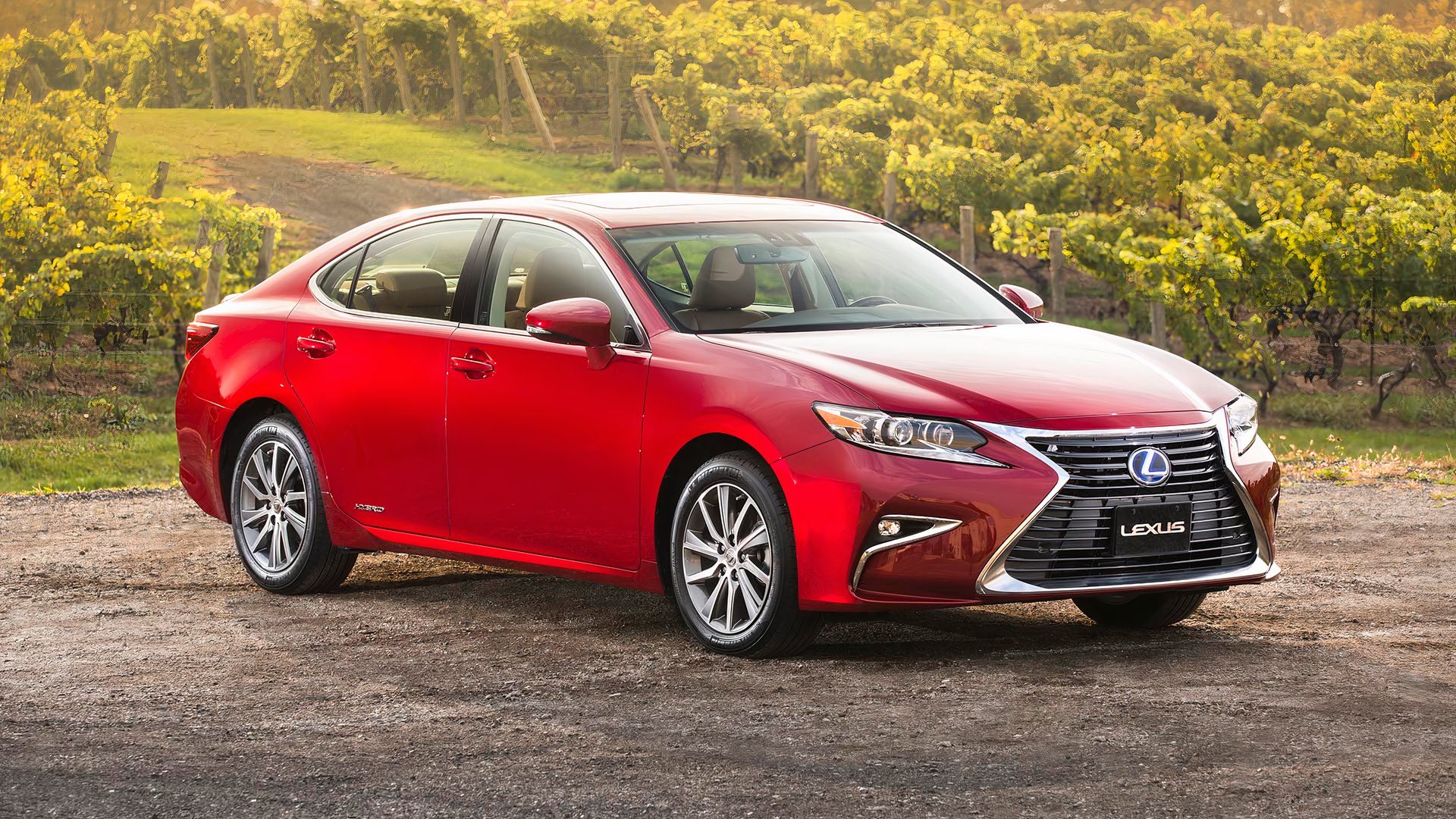 red 2016 Lexus ES 300h