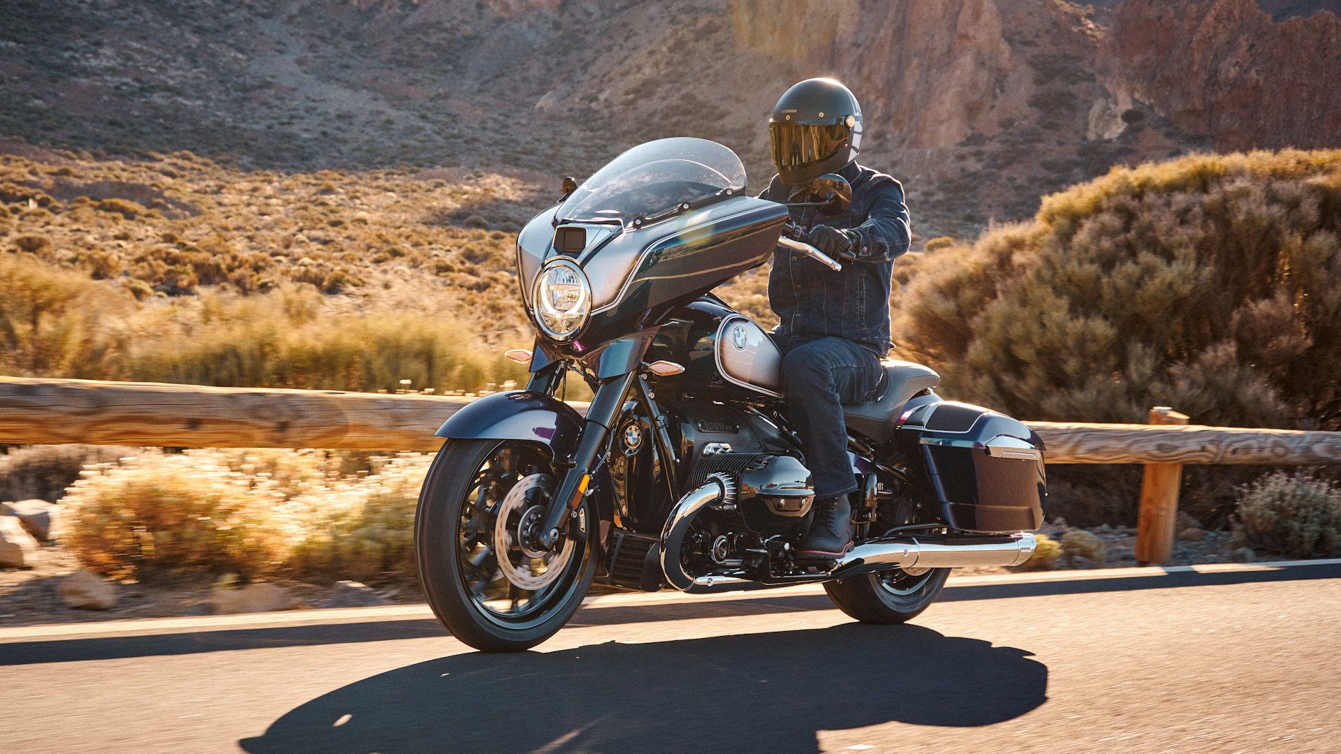 Rider on a BMW R 18 B